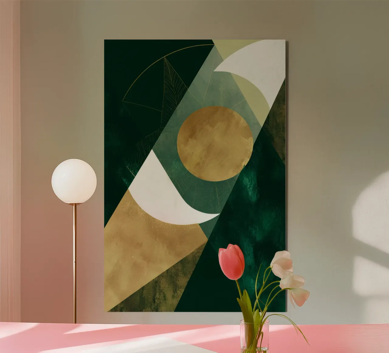 Golden Eclipse Geometry alluminio dibond da Colormenta