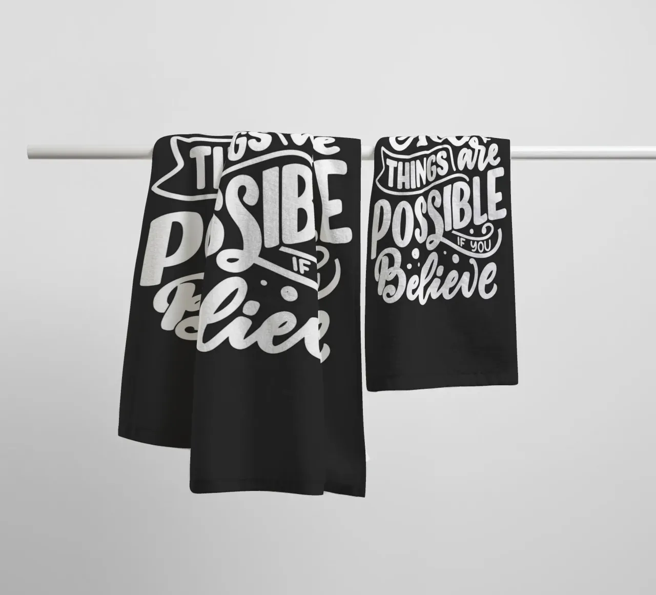 ALL THINGS ARE POSSIBLE towel by ARTEVO