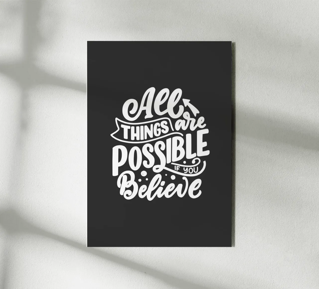 ALL THINGS ARE POSSIBLE alluminio dibond da ARTEVO