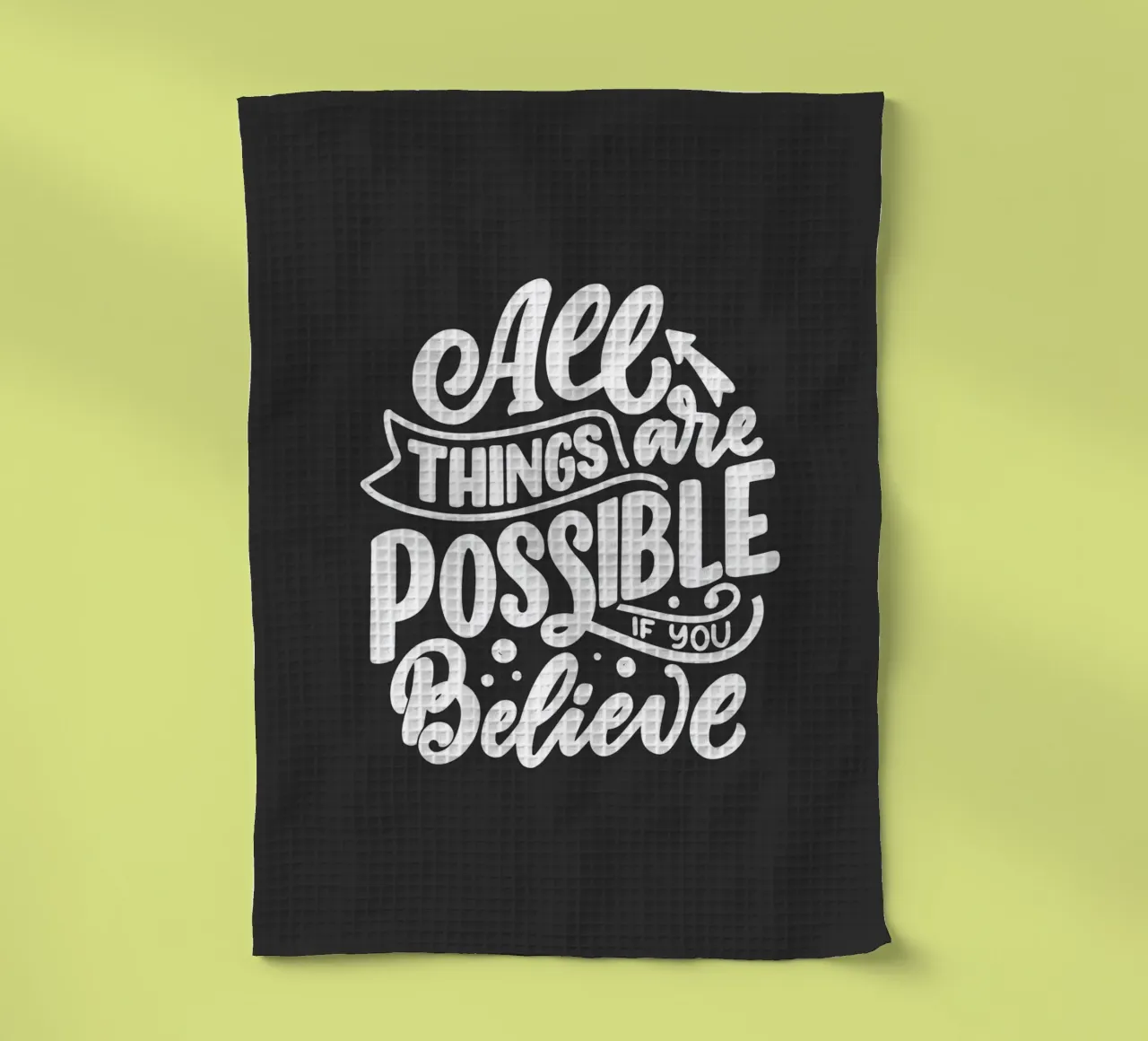 ALL THINGS ARE POSSIBLE canovaccio da cucina da ARTEVO