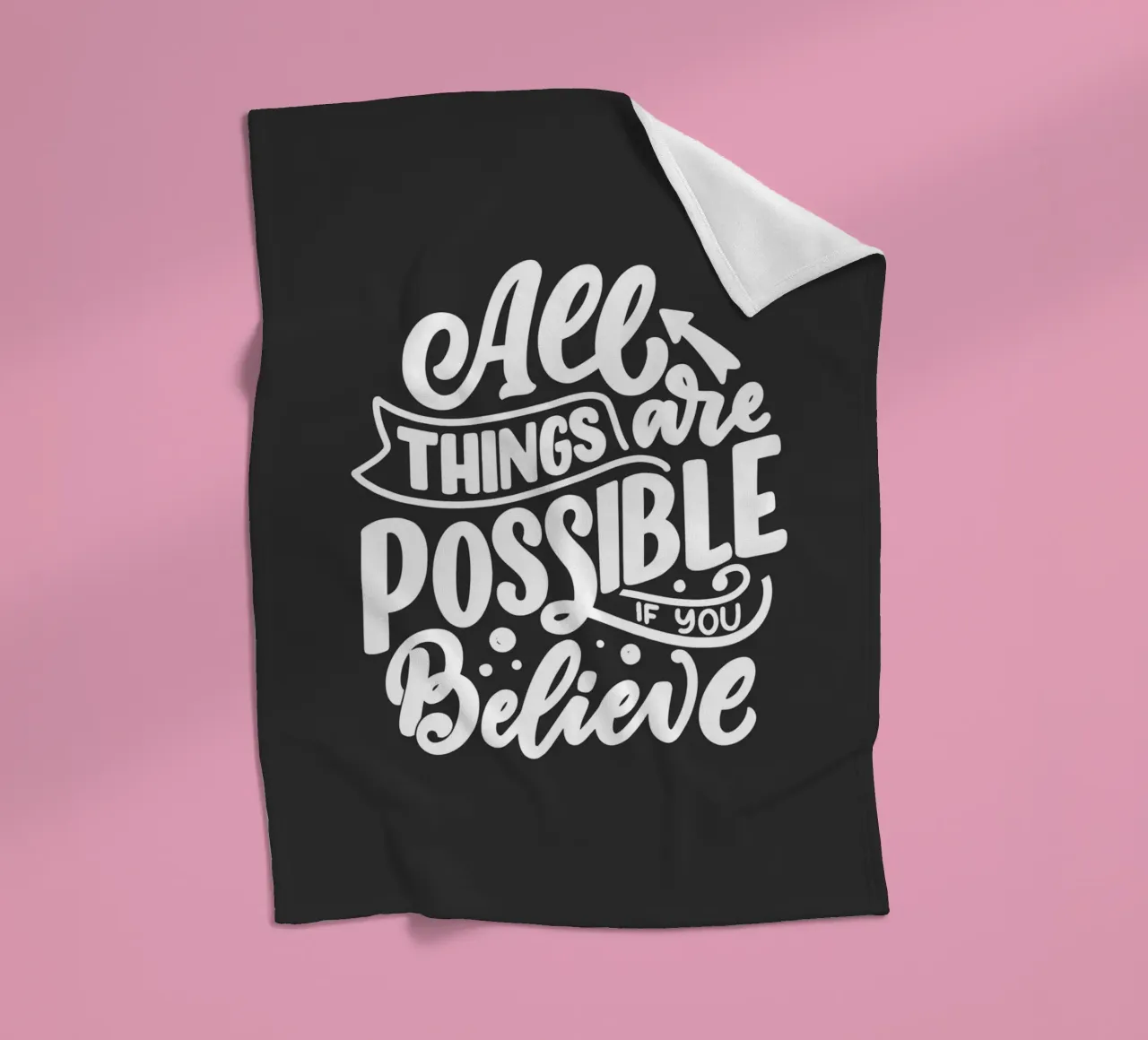 ALL THINGS ARE POSSIBLE coperta in pile da ARTEVO