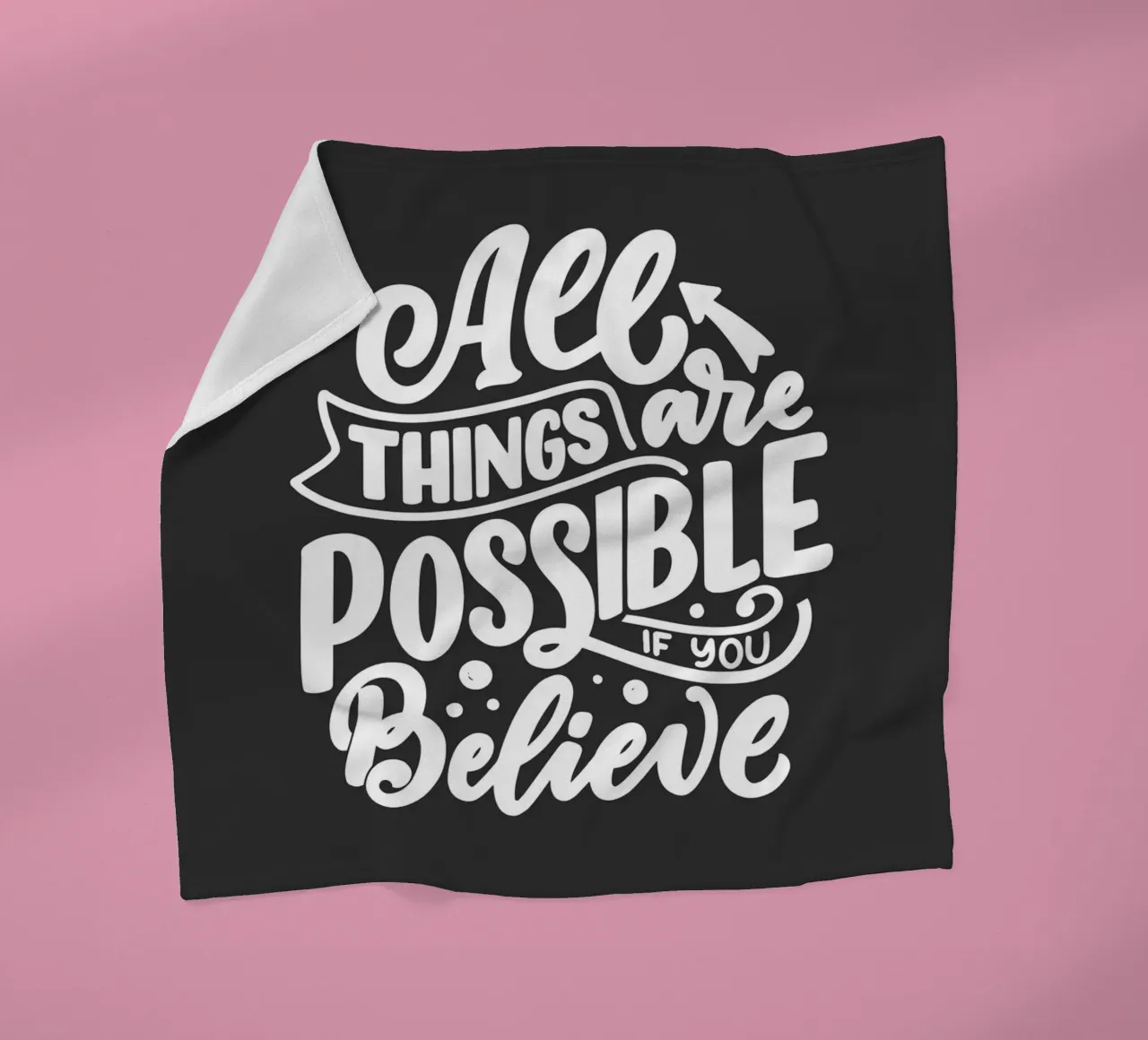 ALL THINGS ARE POSSIBLE coperta in pile da ARTEVO