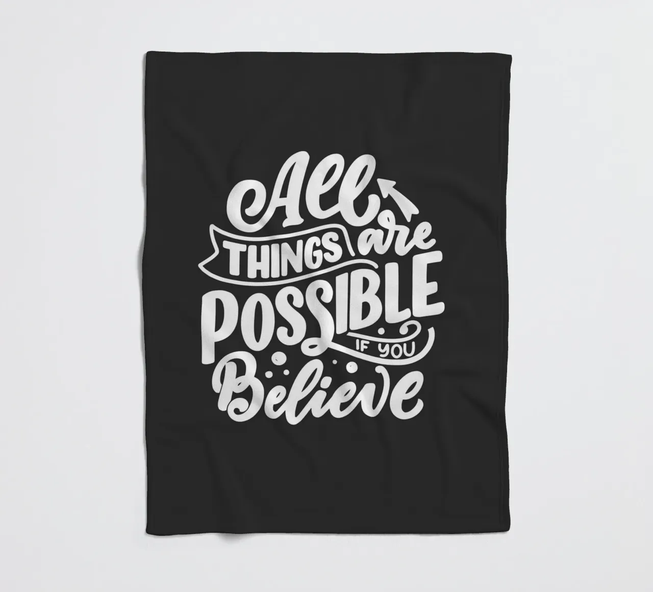 ALL THINGS ARE POSSIBLE coperta in pile da ARTEVO