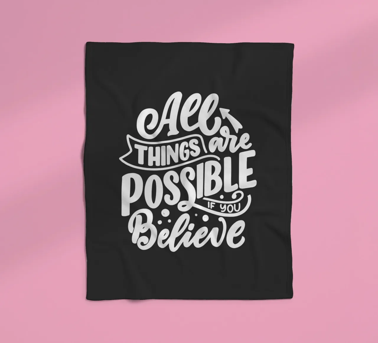 ALL THINGS ARE POSSIBLE coperta in pile da ARTEVO