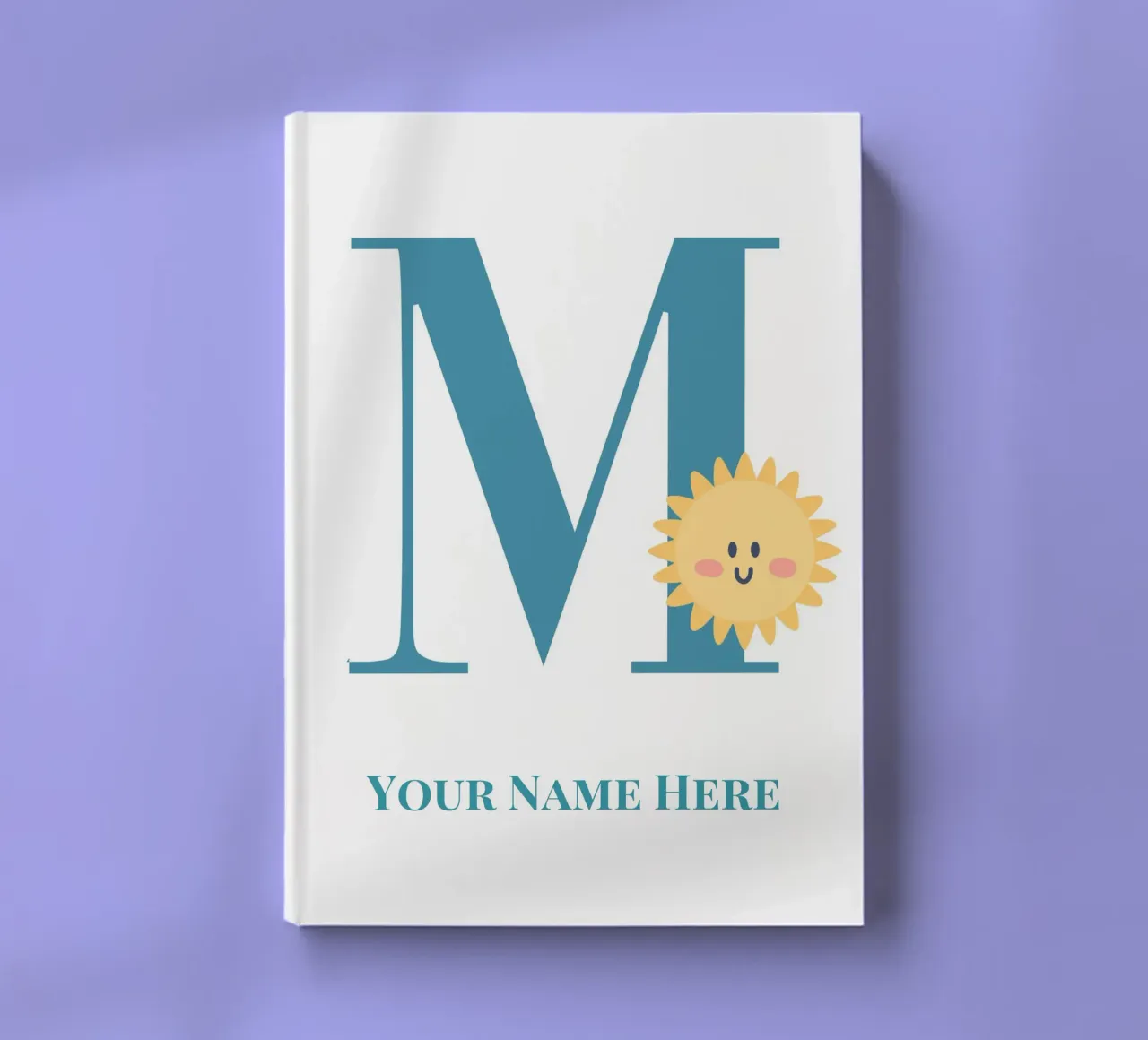 Letter M, Personalized Name Print, Personalized initial notebook by The Custom Letter