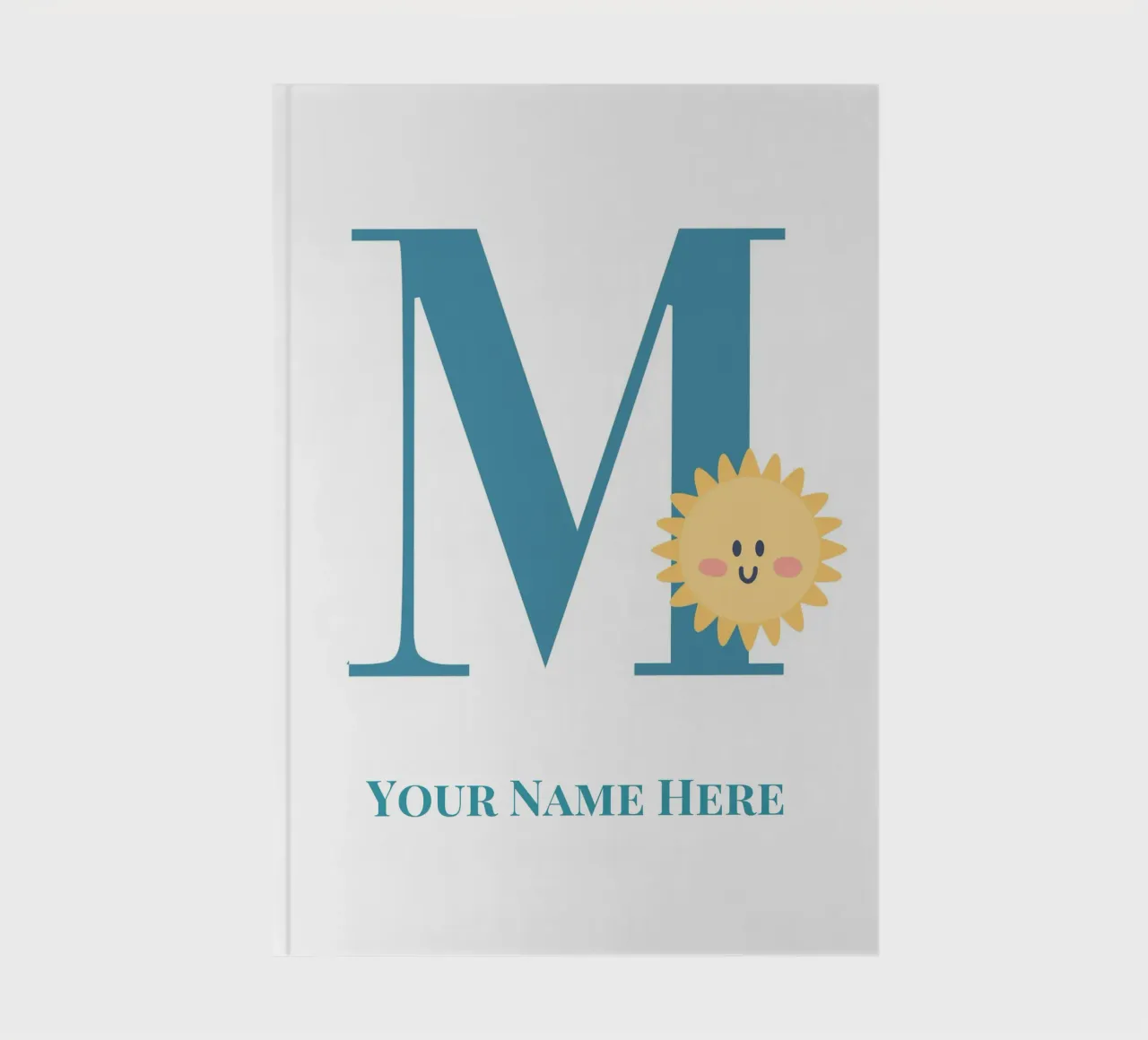 Letter M, Personalized Name Print, Personalized initial notebook by The Custom Letter