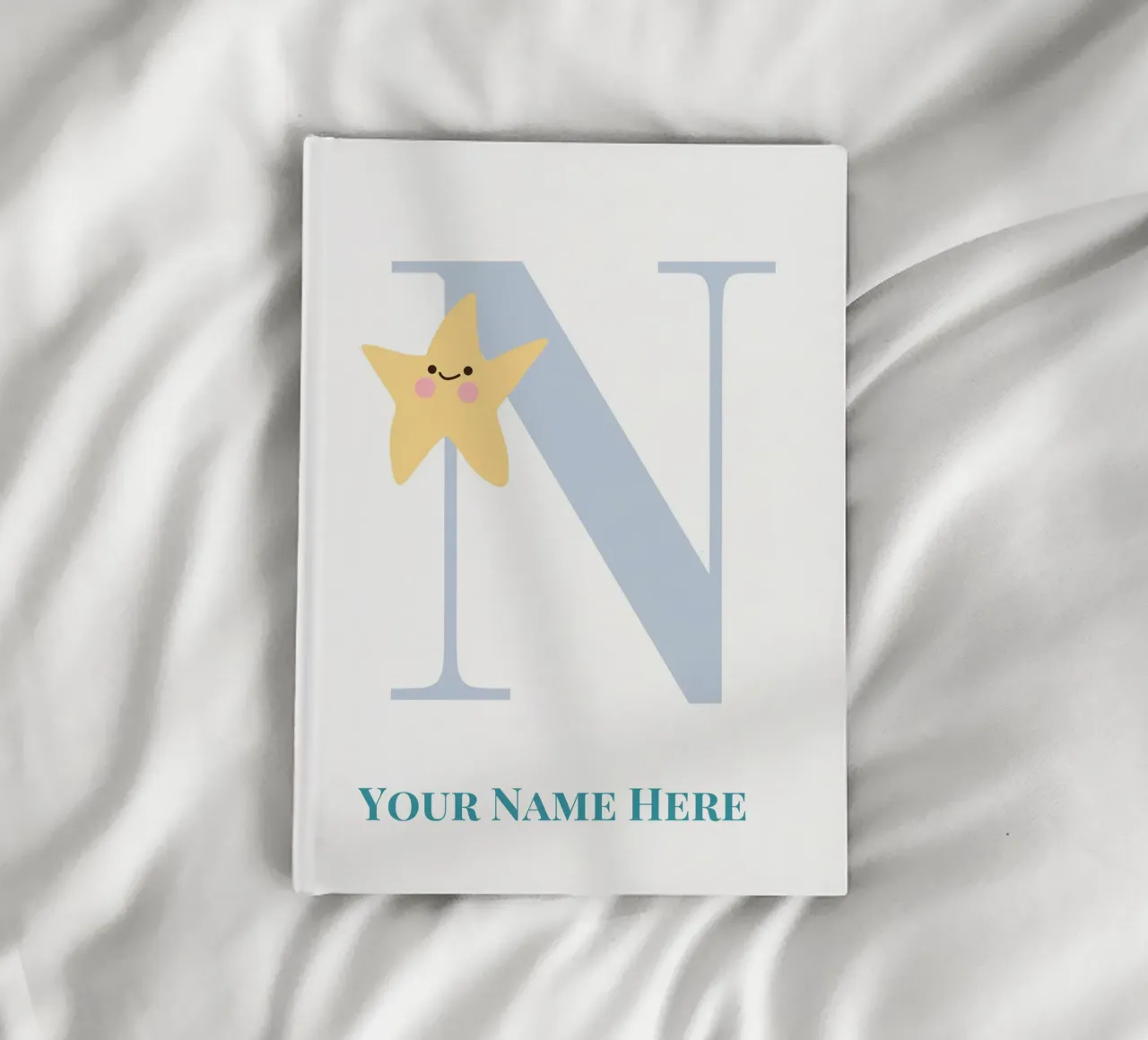 Letter N, Personalized Name Print, Personalized initial notebook by The Custom Letter