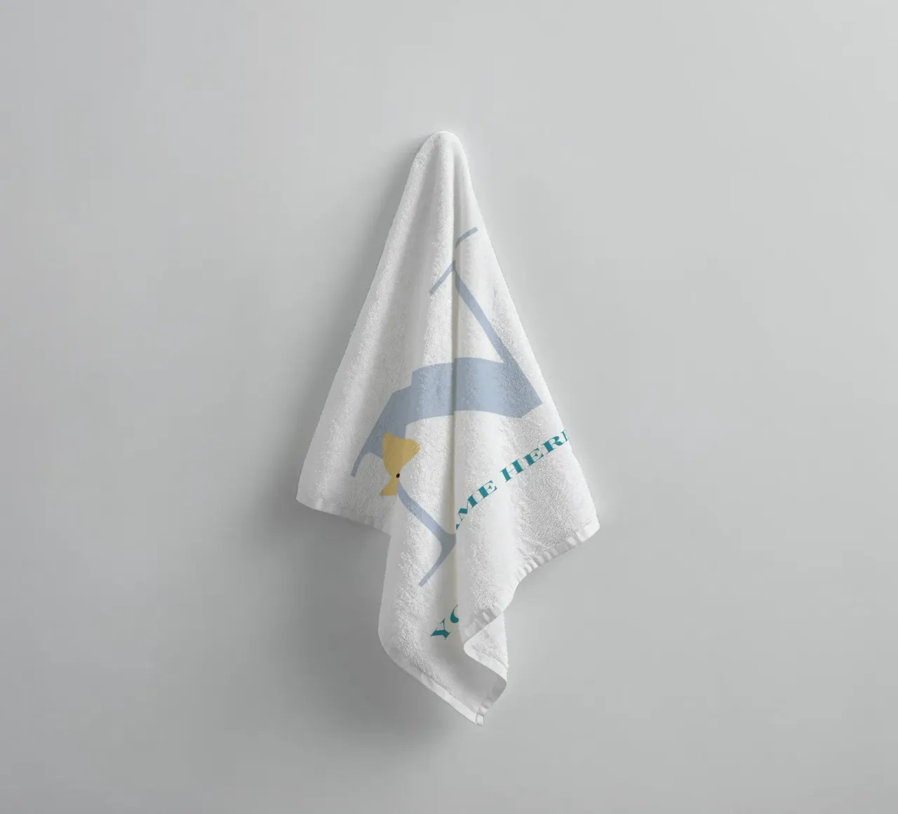 Letter N, Personalized Name Print, Personalized initial towel by The Custom Letter