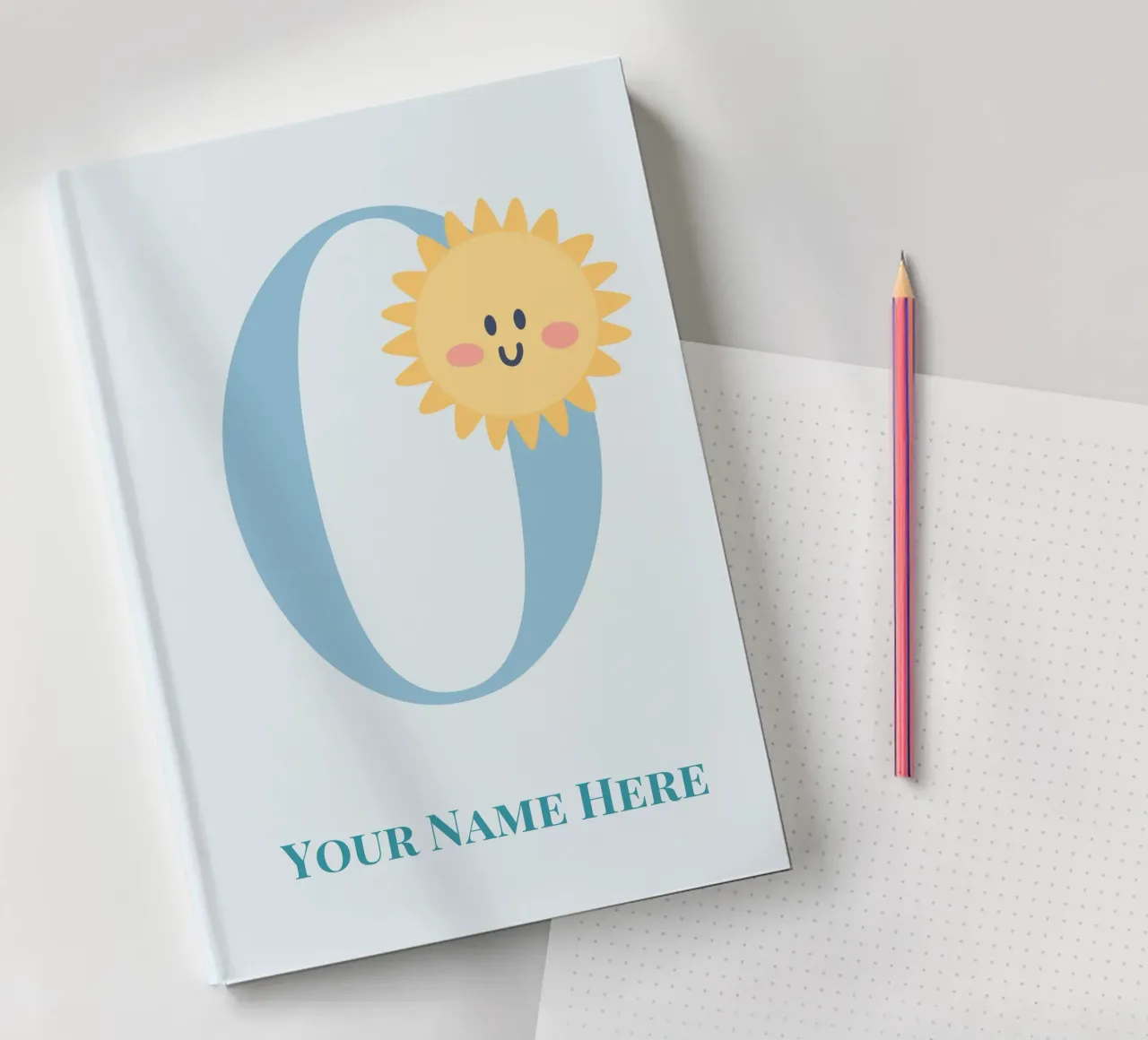 Letter O, Personalized Name Print, Personalized initial notebook by The Custom Letter