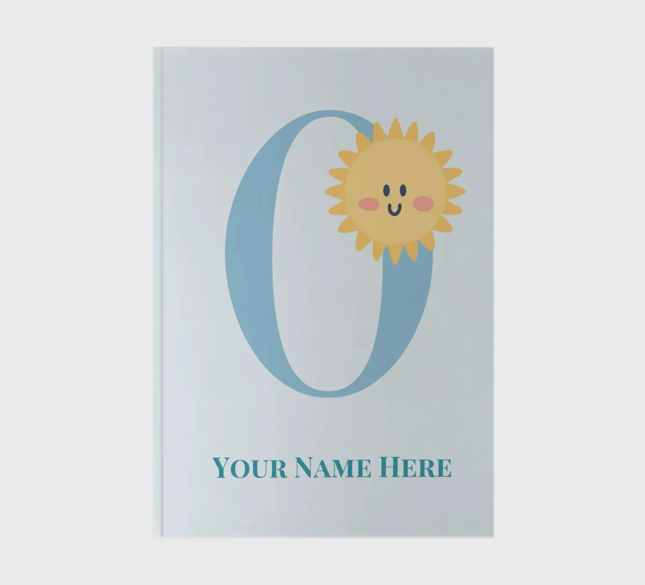 Letter O, Personalized Name Print, Personalized initial notebook by The Custom Letter