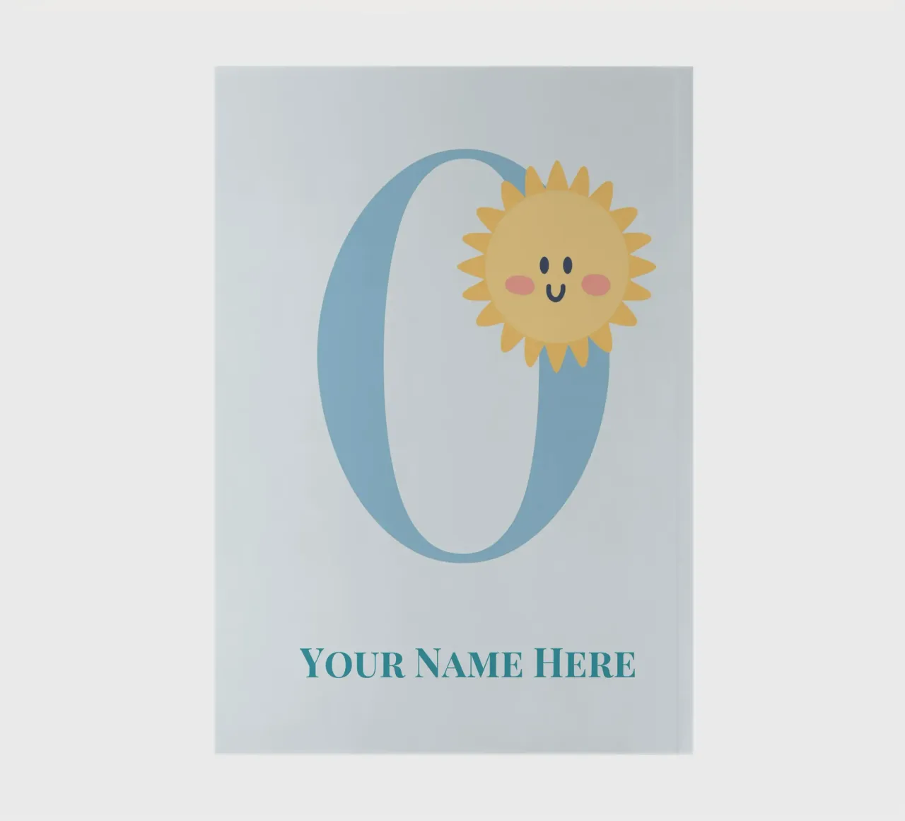 Letter O, Personalized Name Print, Personalized initial notebook by The Custom Letter