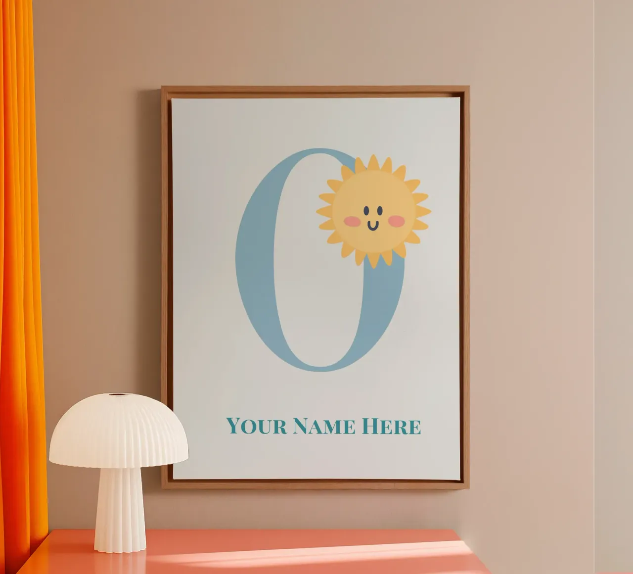 Letter O, Personalized Name Print, Personalized initial canvas by The Custom Letter