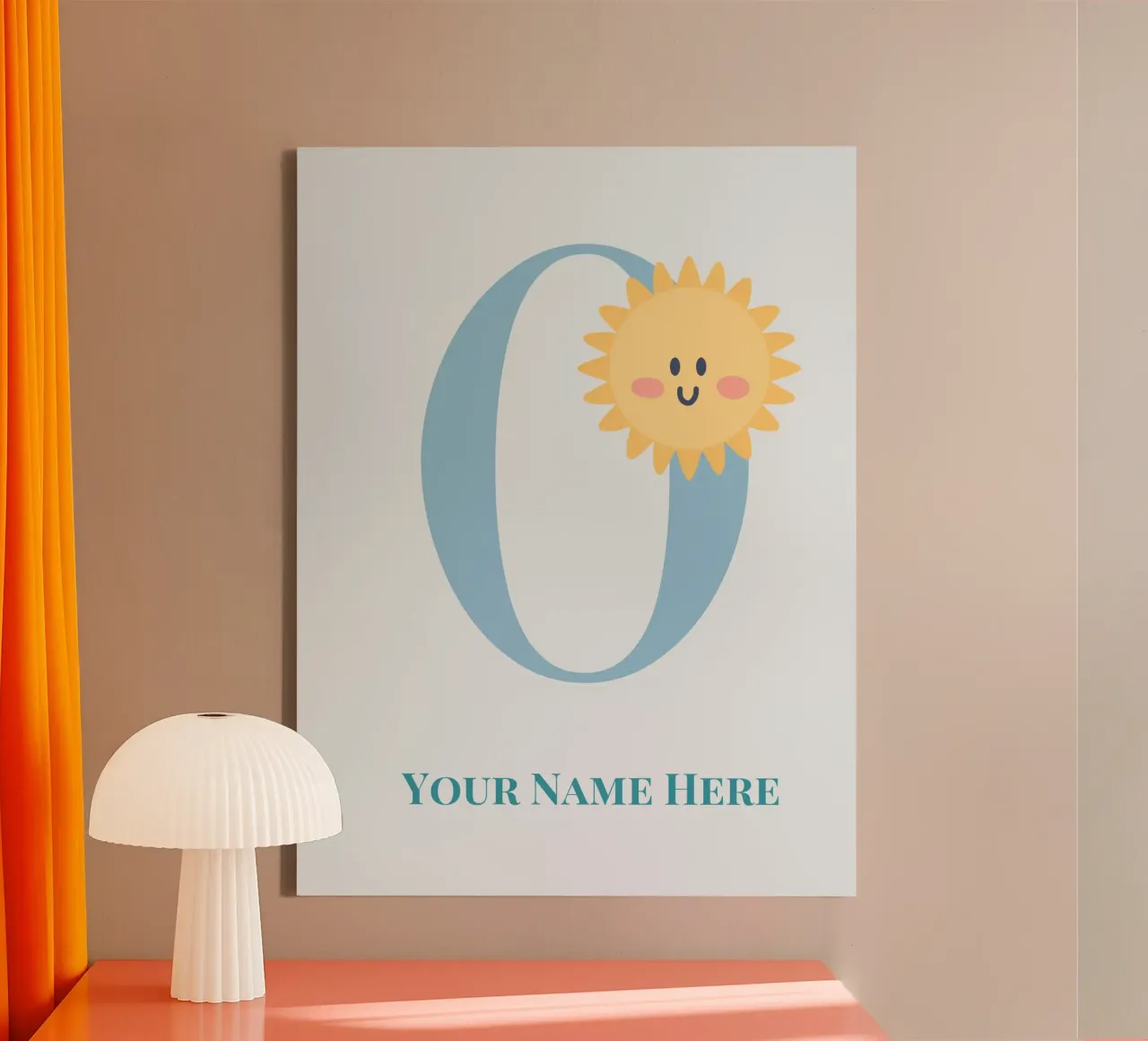 Letter O, Personalized Name Print, Personalized initial canvas by The Custom Letter
