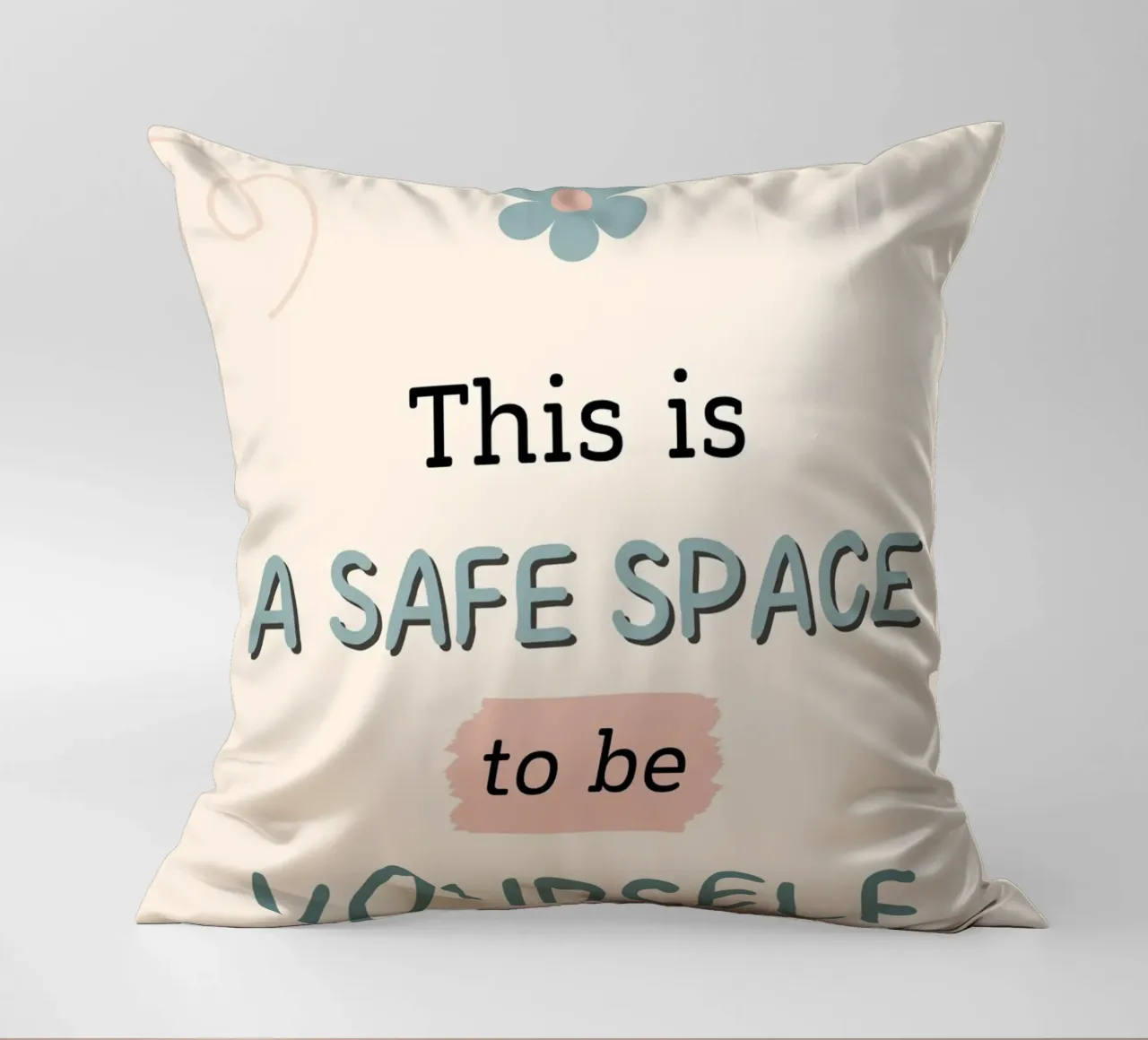THIS IS A SAFE SPACE cuscino da ARTEVO