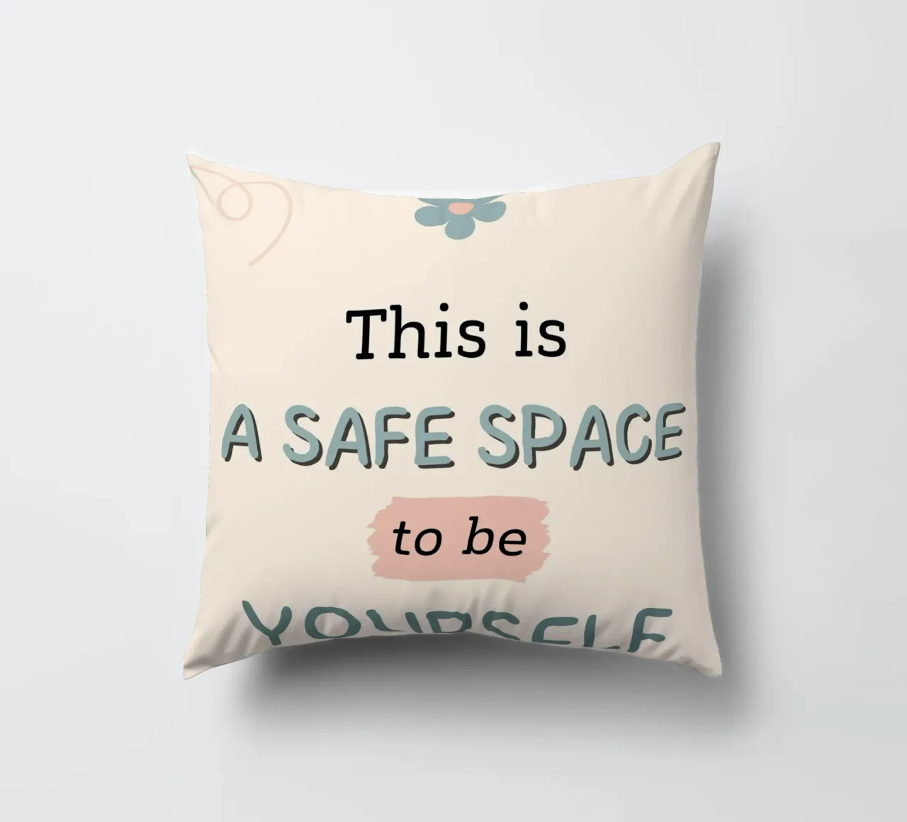 THIS IS A SAFE SPACE cuscino da ARTEVO