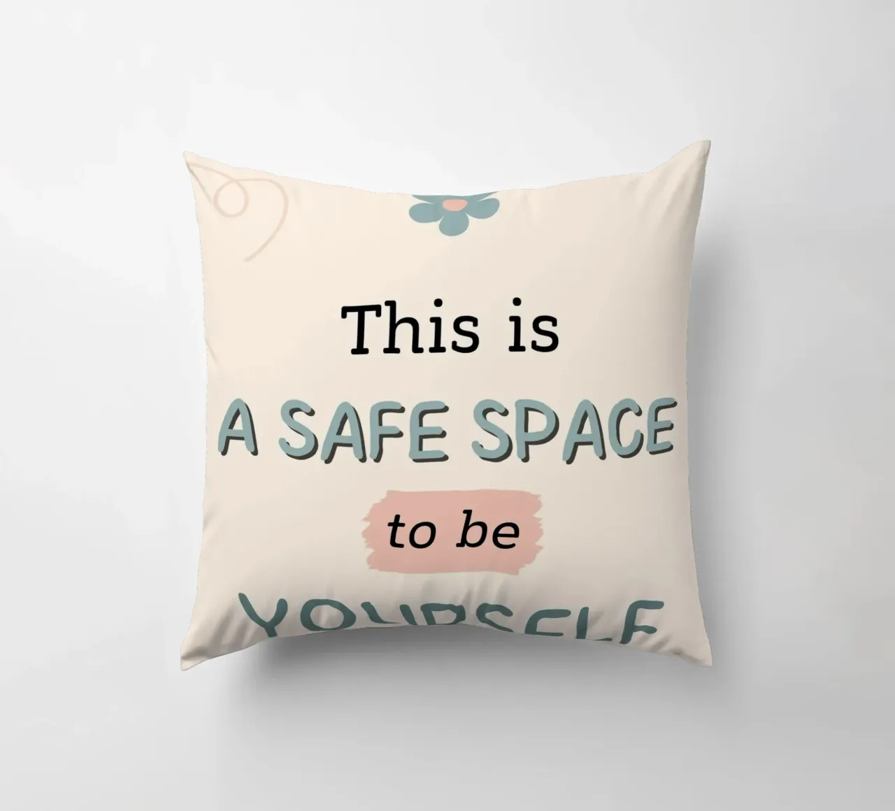 THIS IS A SAFE SPACE cuscino da ARTEVO