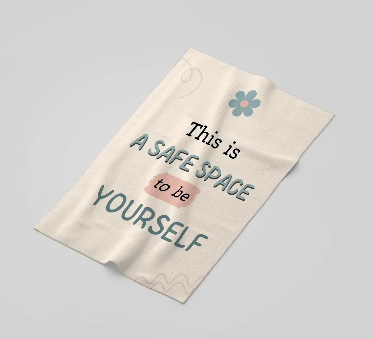 THIS IS A SAFE SPACE telo mare da ARTEVO