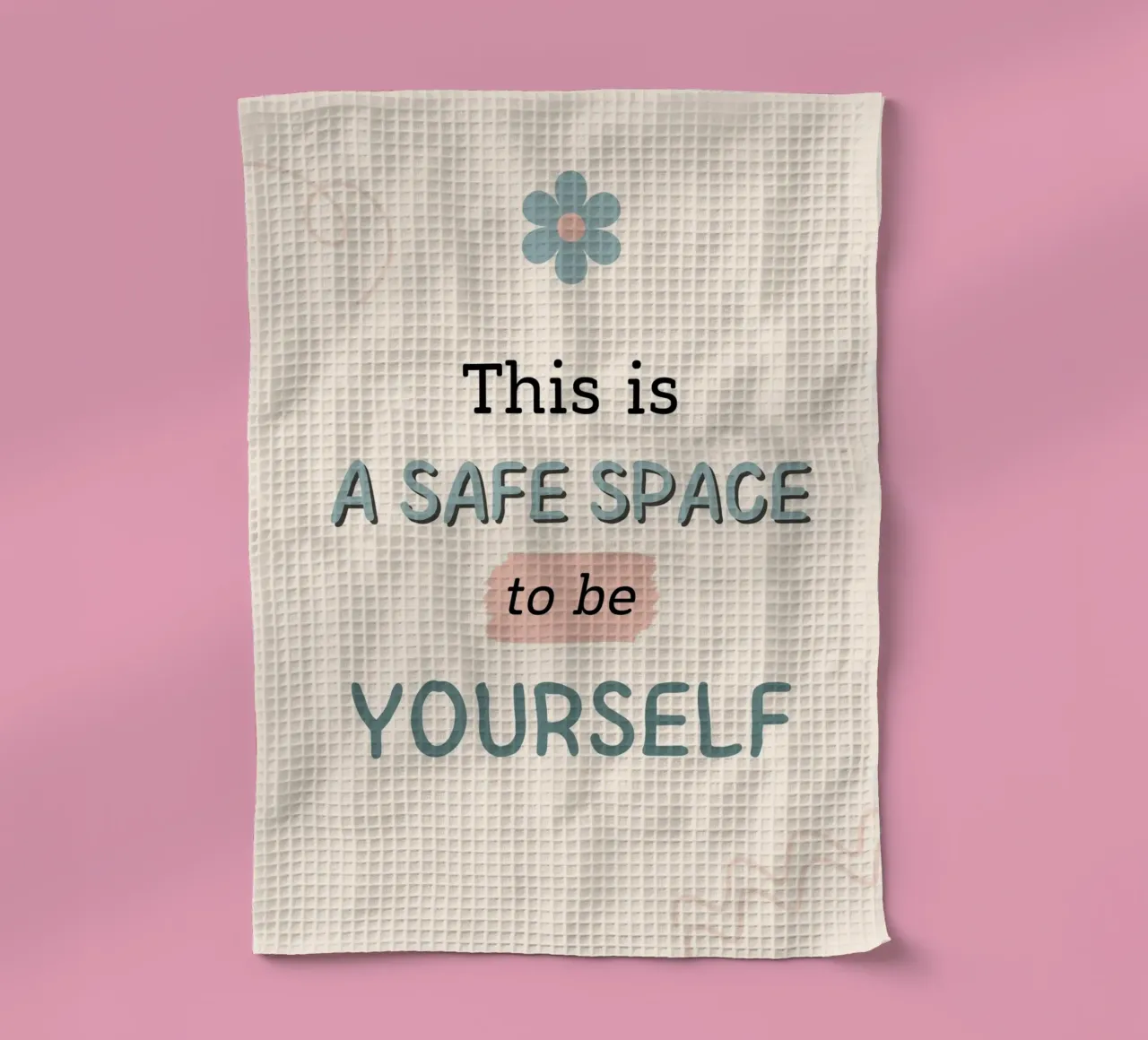 THIS IS A SAFE SPACE canovaccio da cucina da ARTEVO