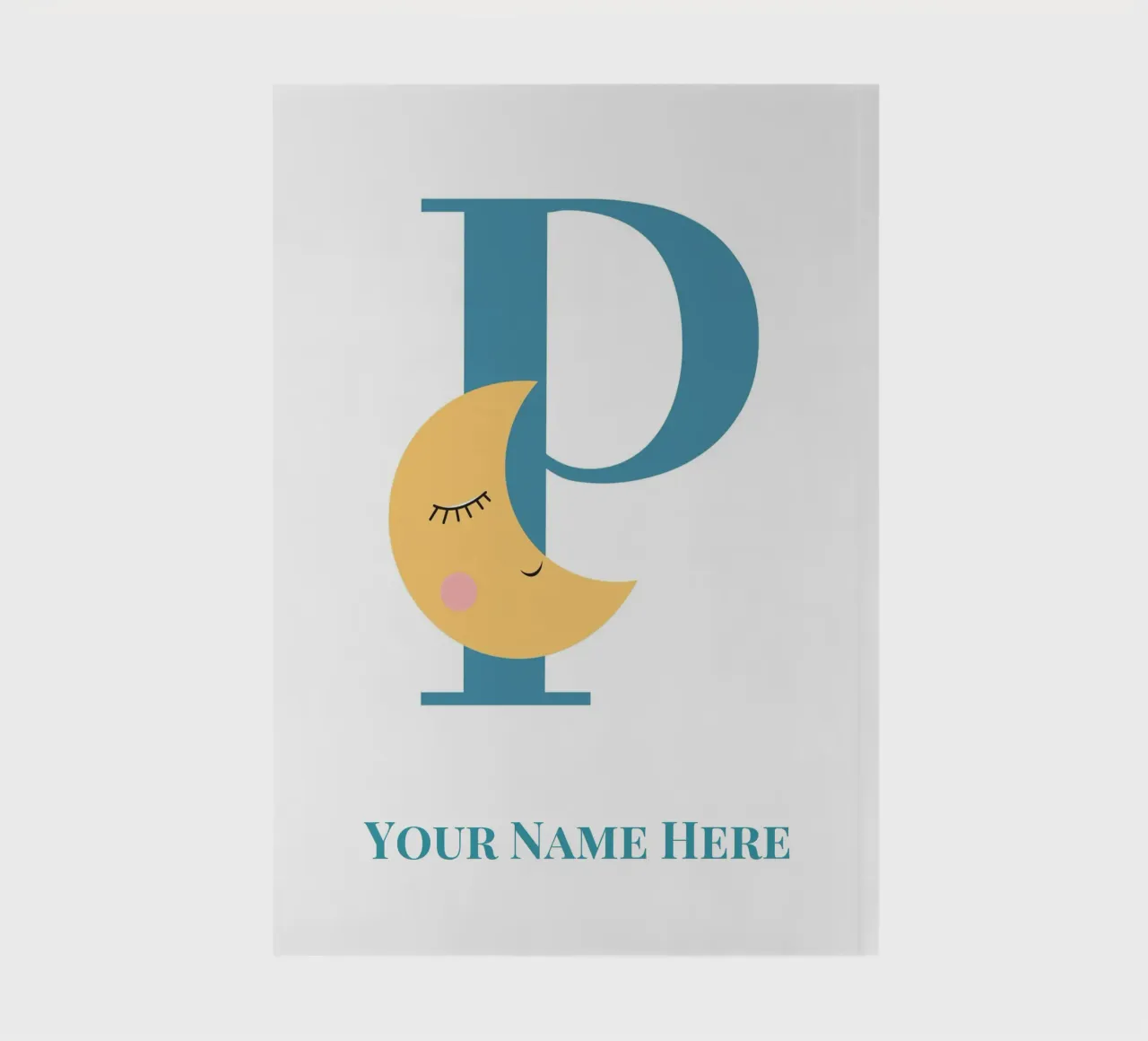 Letter P, Personalized Name Print, Personalized initial notebook by The Custom Letter