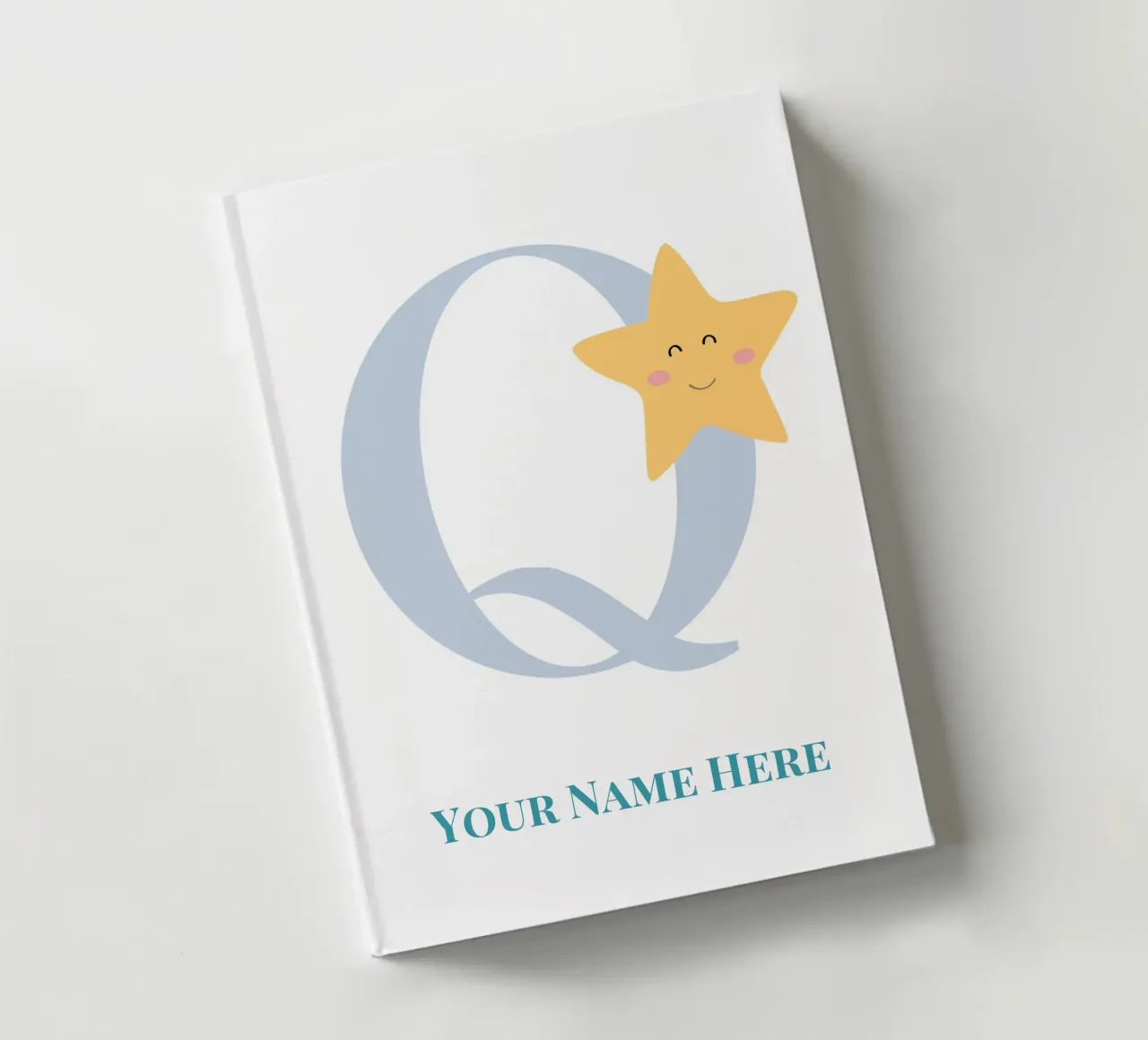 Letter Q, Personalized Name Print, Personalized initial notebook by The Custom Letter