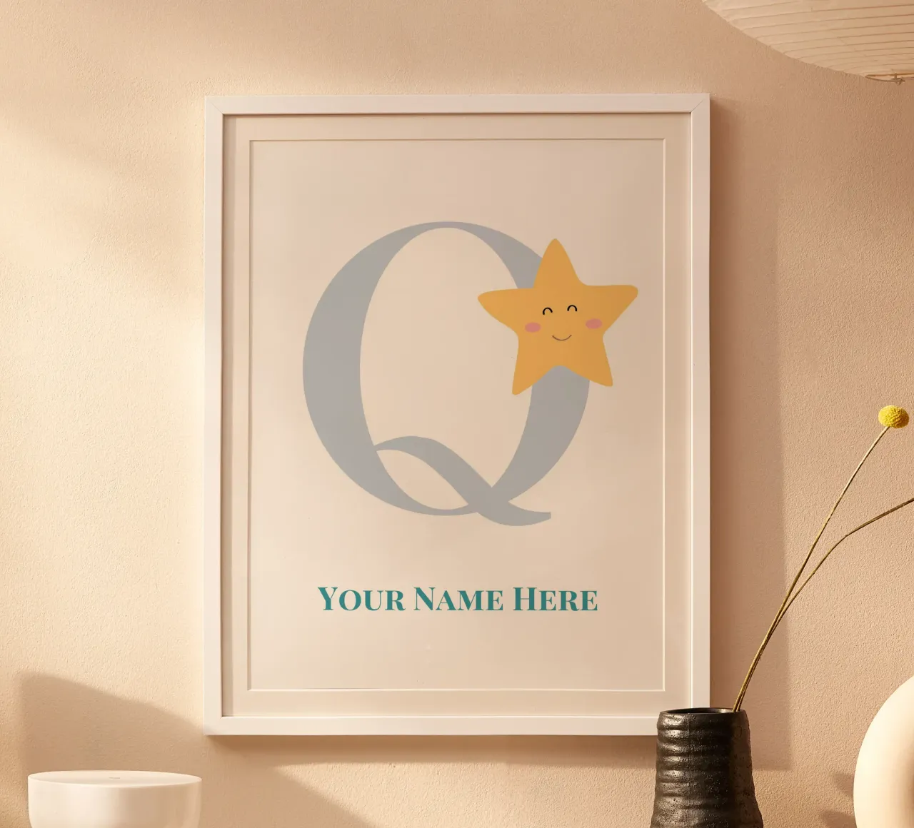 Letter Q, Personalized Name Print, Personalized initial hahnemühle by The Custom Letter