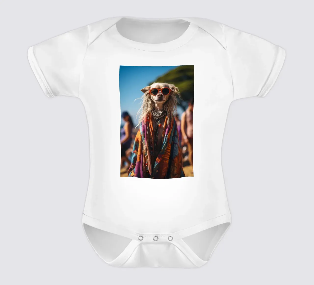 Léo body neonato maniche corte da Affiches Chien Originales – Dogland