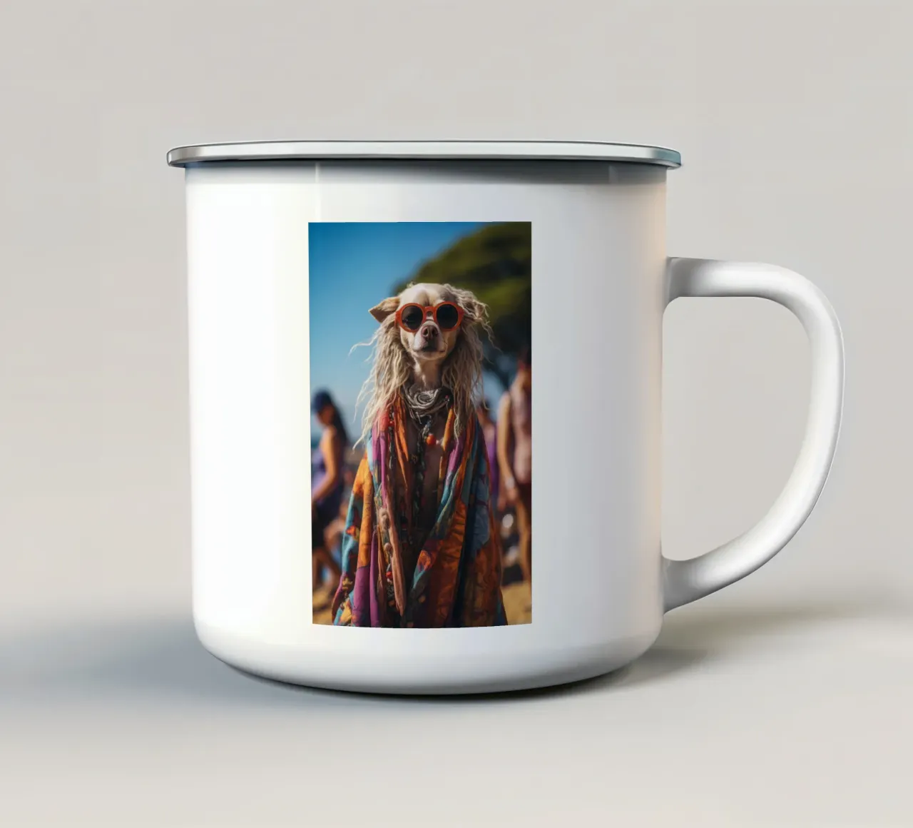 Léo tazza in smalto da Affiches Chien Originales – Dogland
