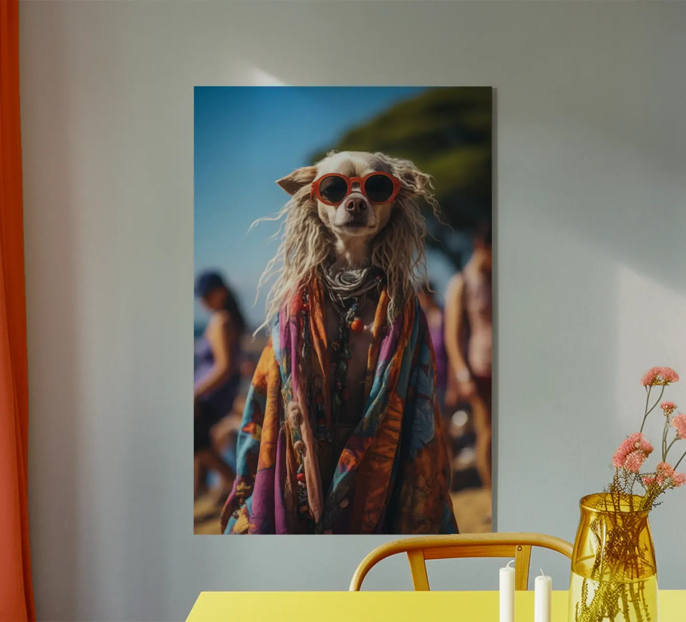 Léo acryl van Affiches Chien Originales – Dogland
