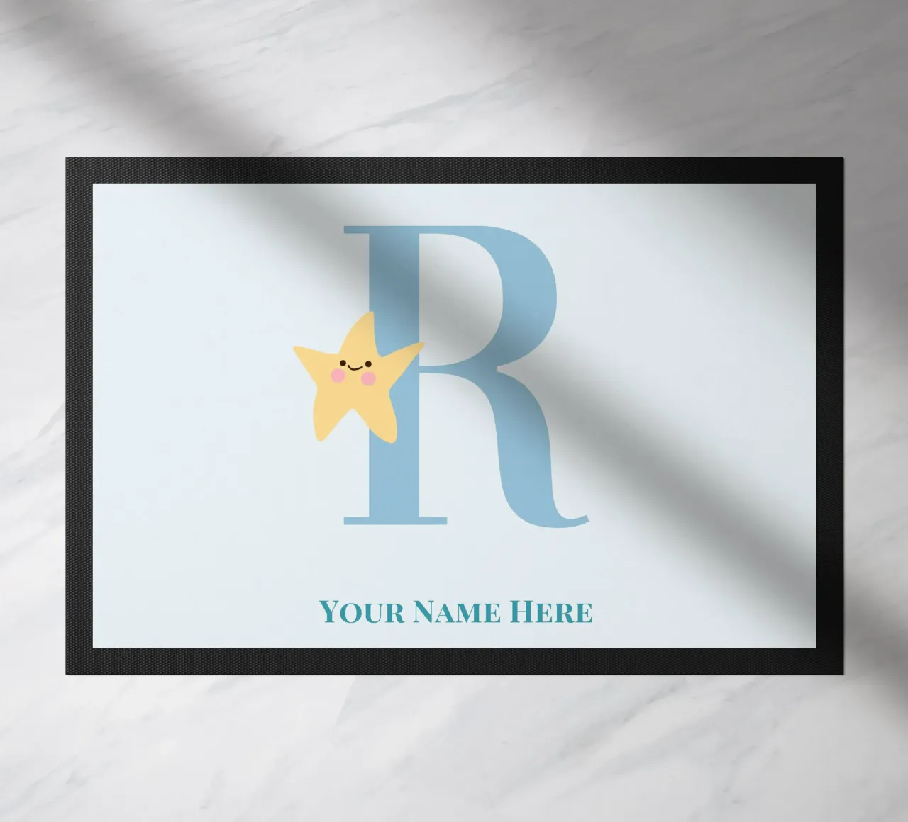 Letter R, Personalized Name Print, Personalized initial doormat by The Custom Letter