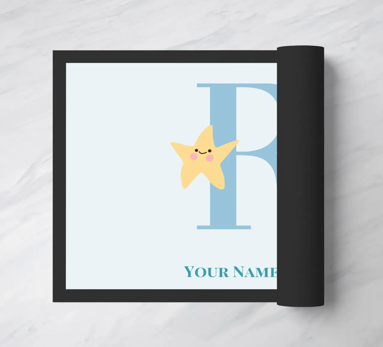 Letter R, Personalized Name Print, Personalized initial doormat by The Custom Letter