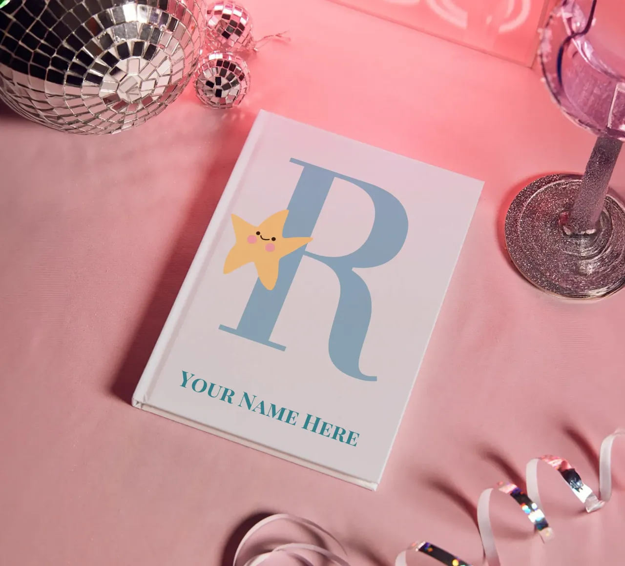 Letter R, Personalized Name Print, Personalized initial notebook by The Custom Letter