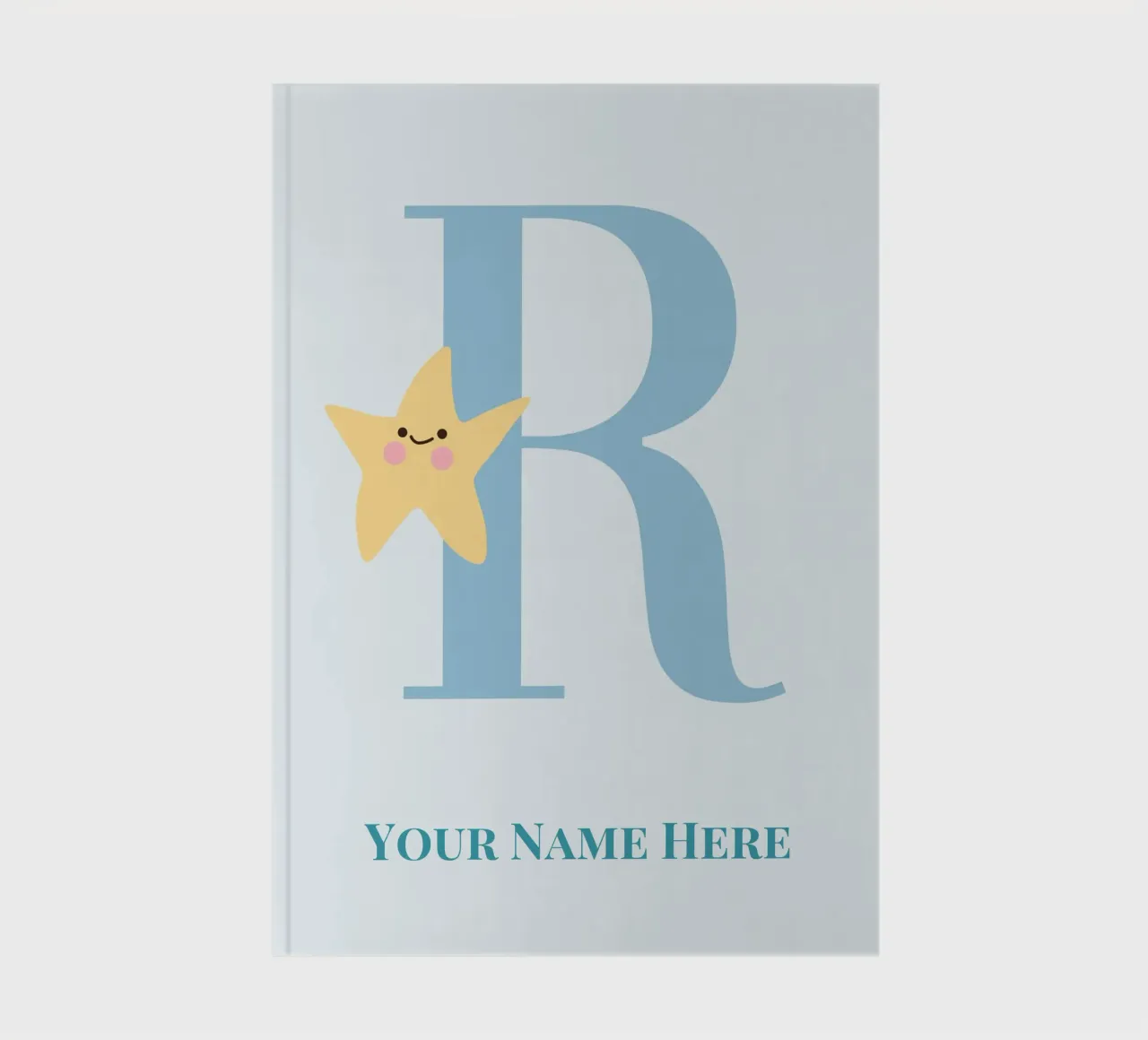 Letter R, Personalized Name Print, Personalized initial notebook by The Custom Letter