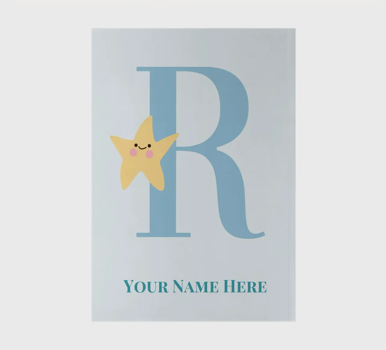 Letter R, Personalized Name Print, Personalized initial notebook by The Custom Letter