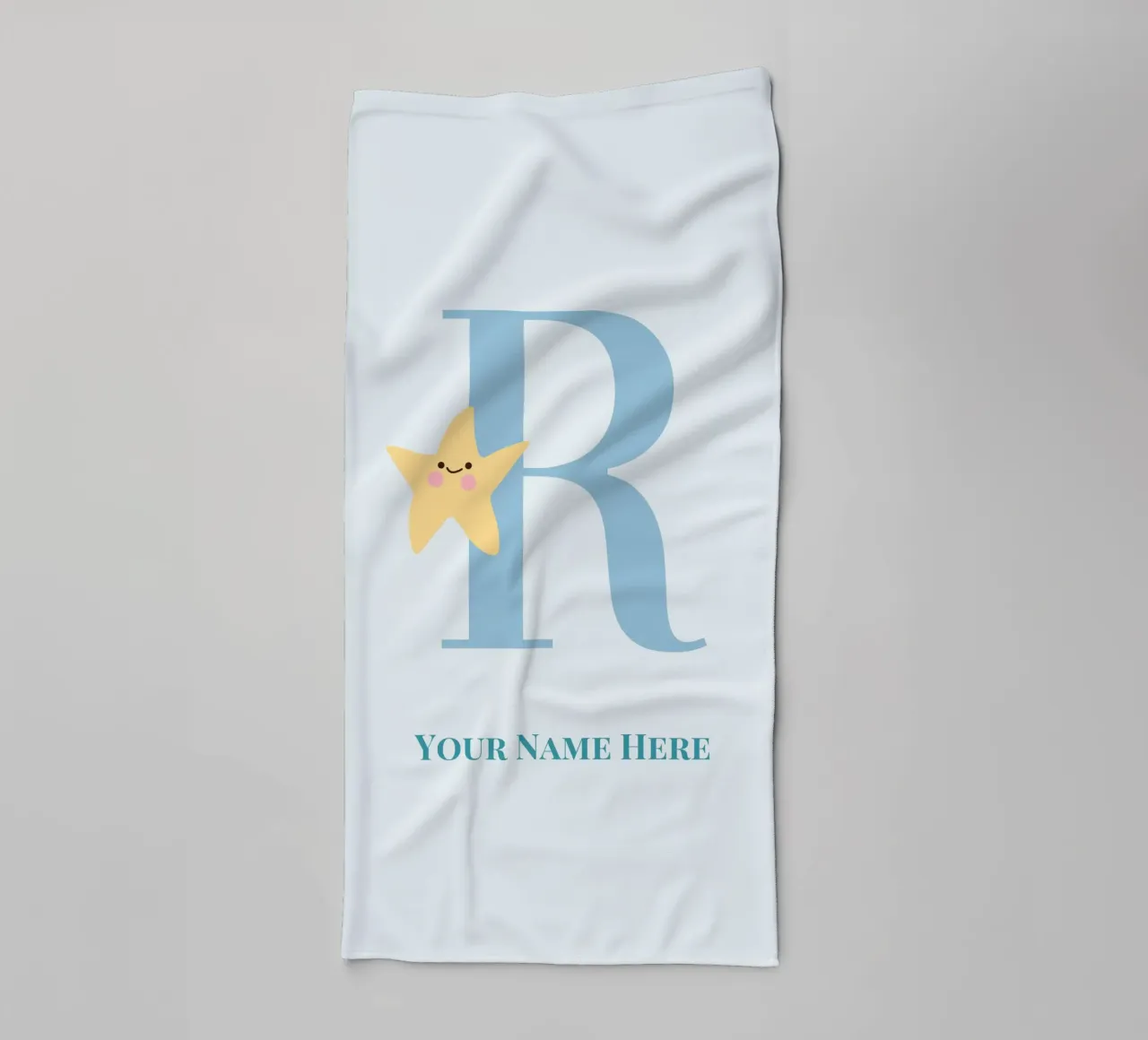Letter R, Personalized Name Print, Personalized initial towel by The Custom Letter