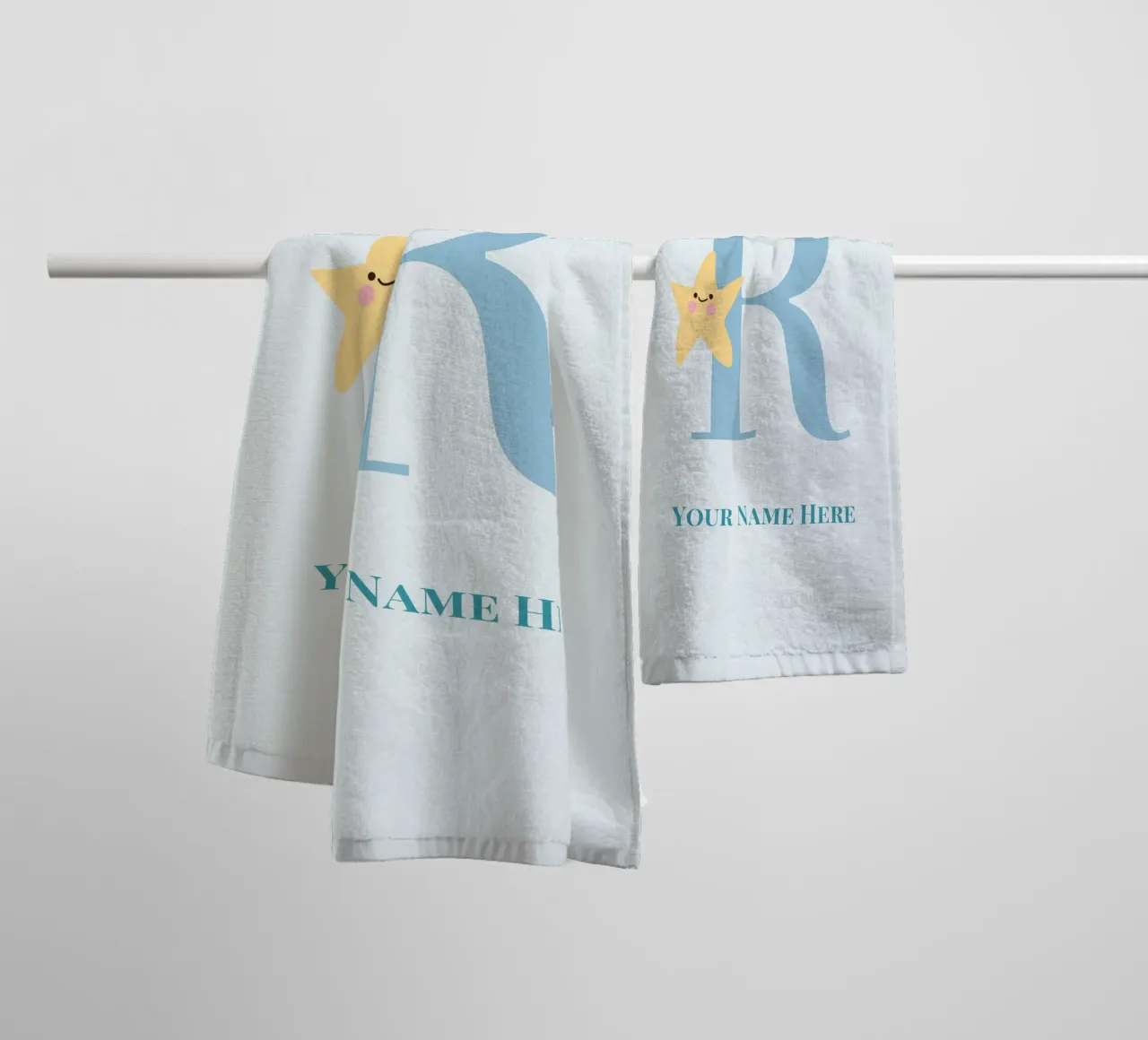 Letter R, Personalized Name Print, Personalized initial towel by The Custom Letter