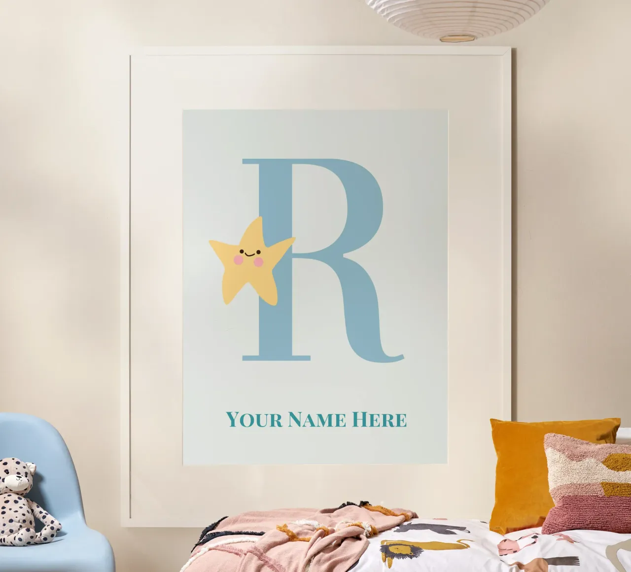 Letter R, Personalized Name Print, Personalized initial hahnemühle by The Custom Letter