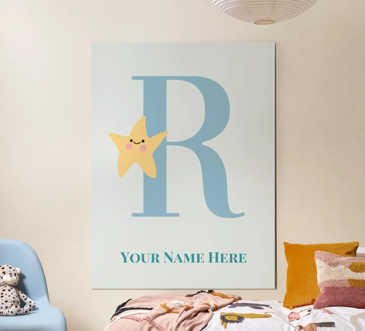 Letter R, Personalized Name Print, Personalized initial hahnemühle by The Custom Letter