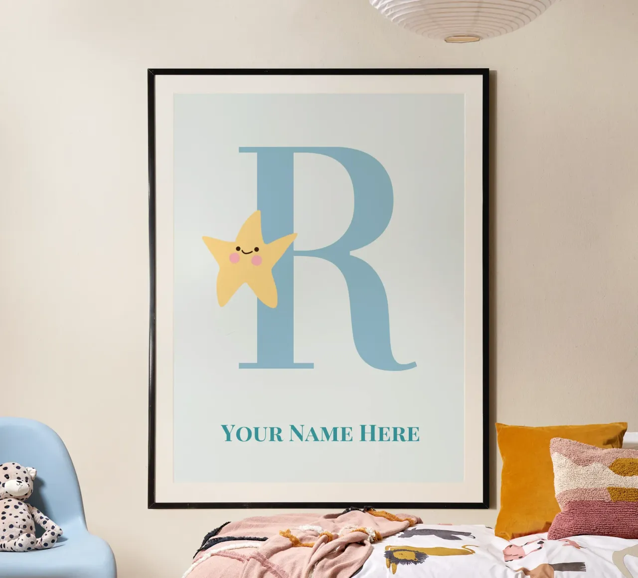 Letter R, Personalized Name Print, Personalized initial hahnemühle by The Custom Letter