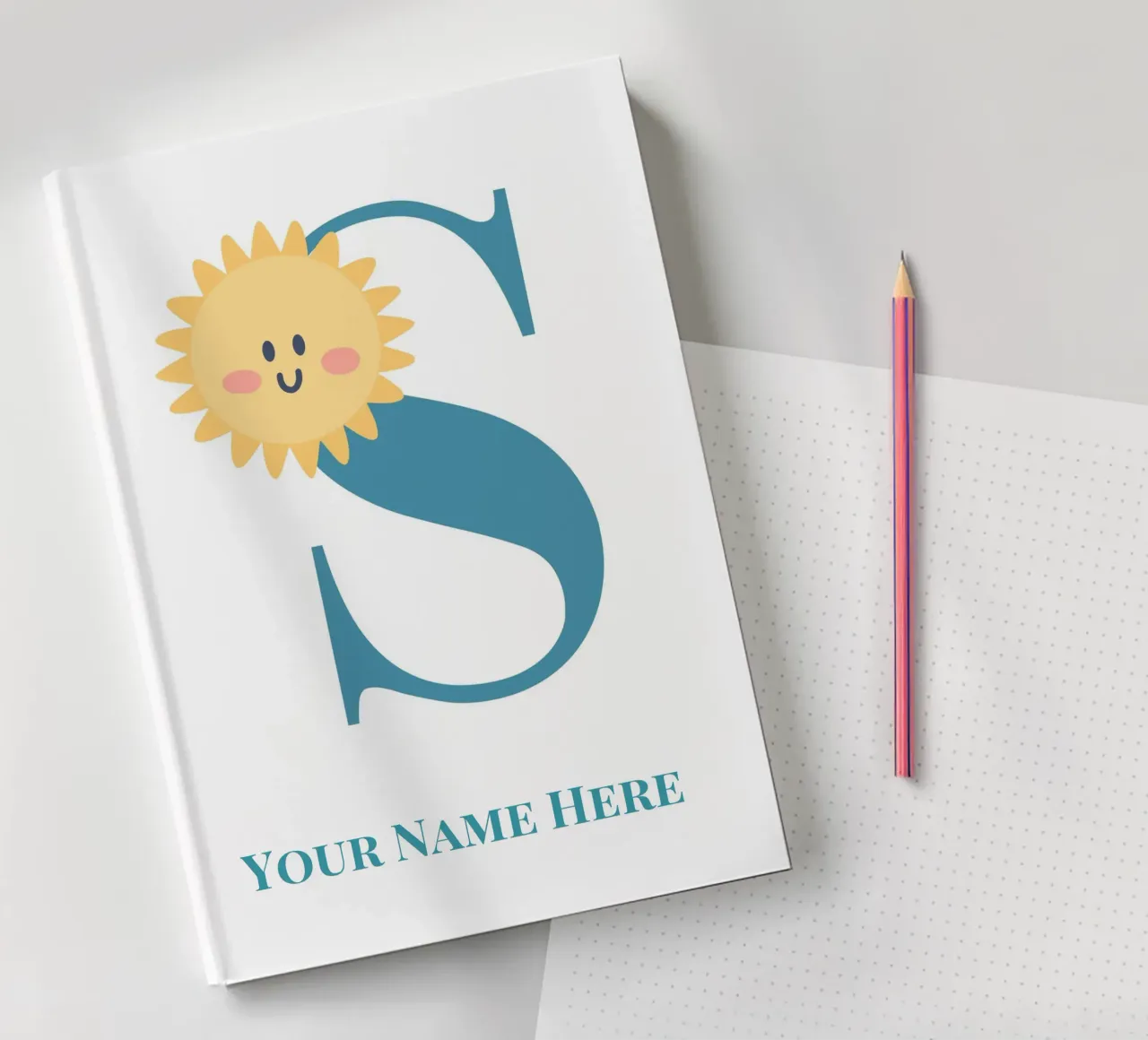 Letter S, Personalized Name Print, Personalized initial notebook by The Custom Letter