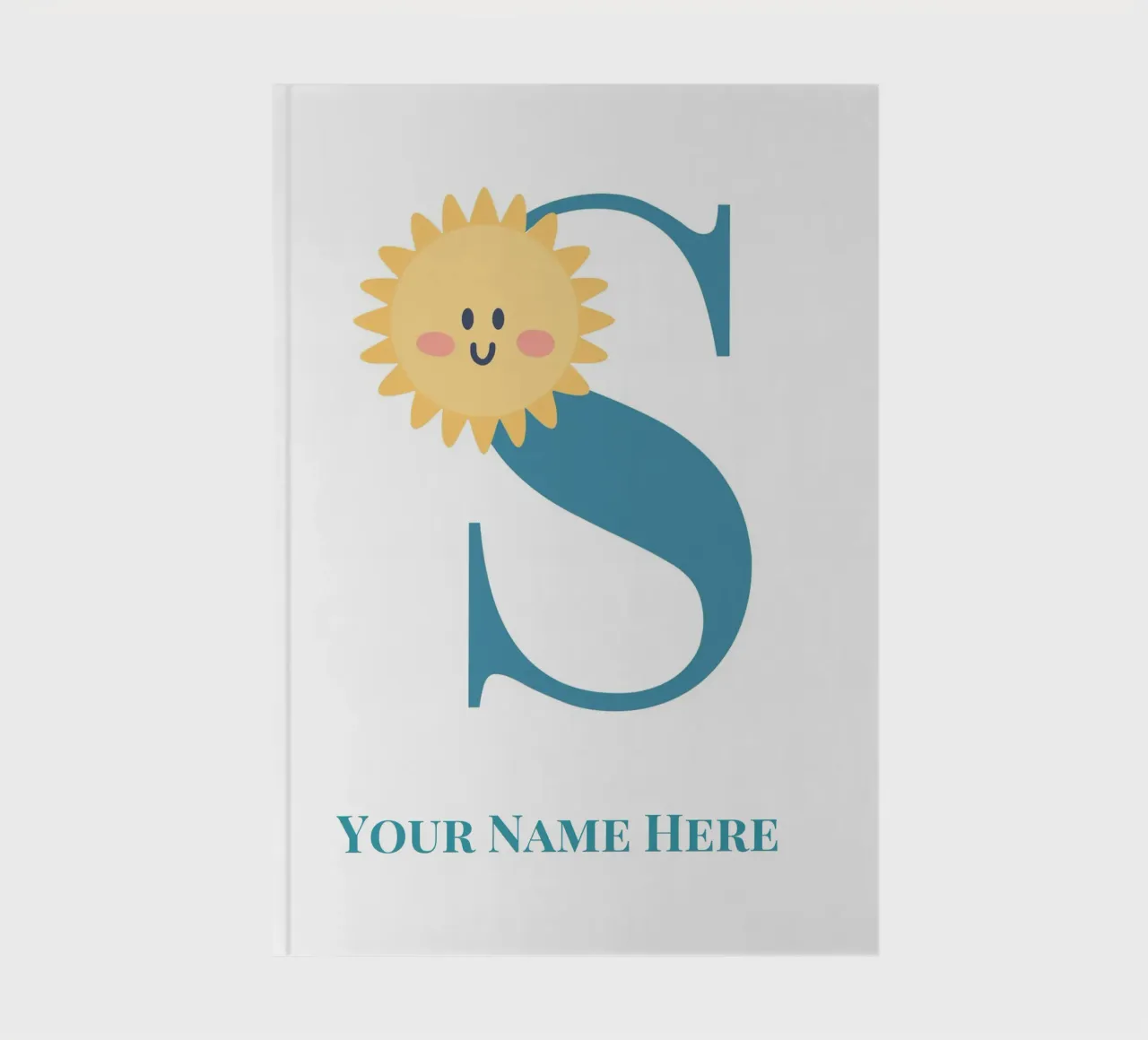 Letter S, Personalized Name Print, Personalized initial notebook by The Custom Letter