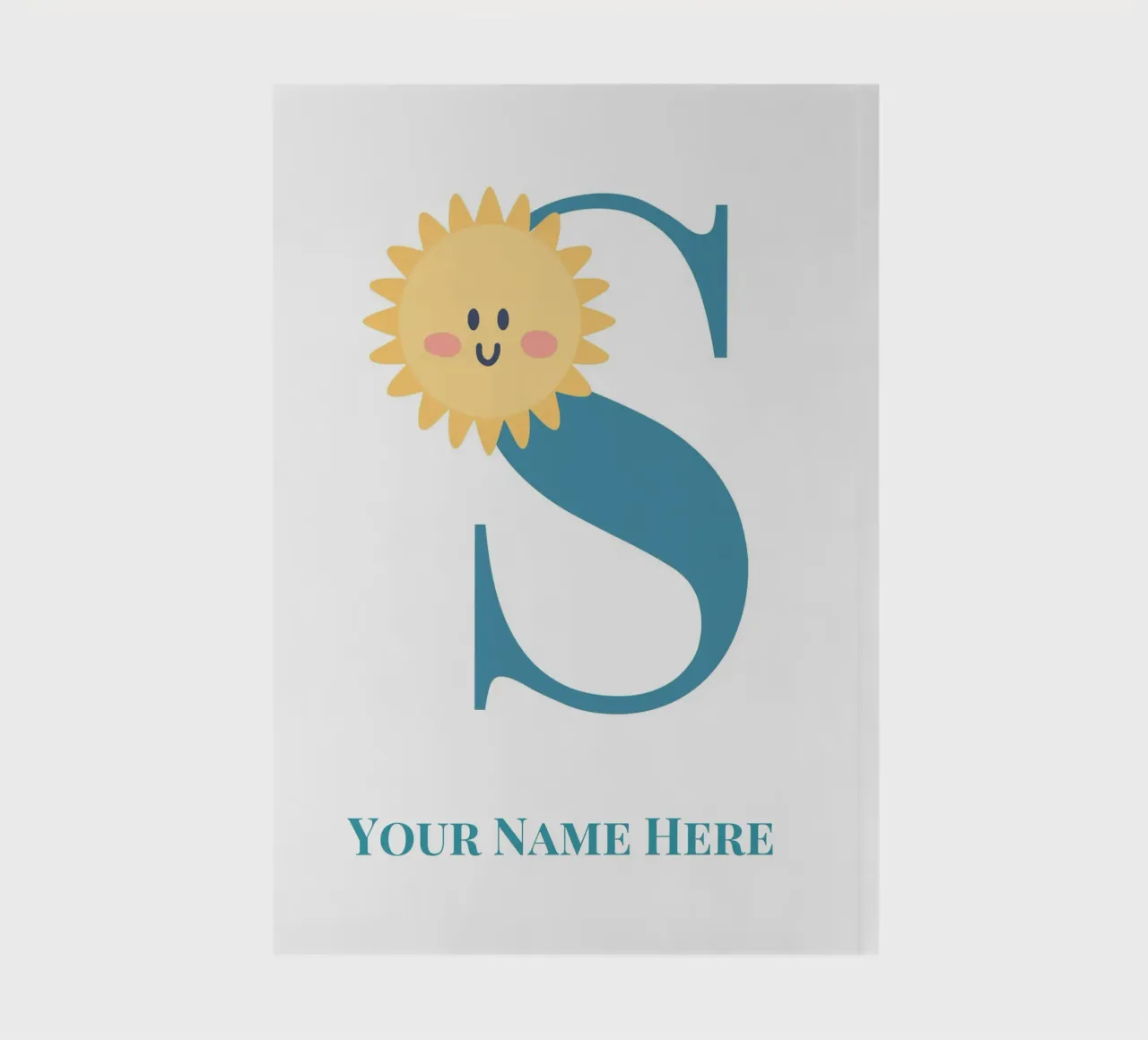 Letter S, Personalized Name Print, Personalized initial notebook by The Custom Letter