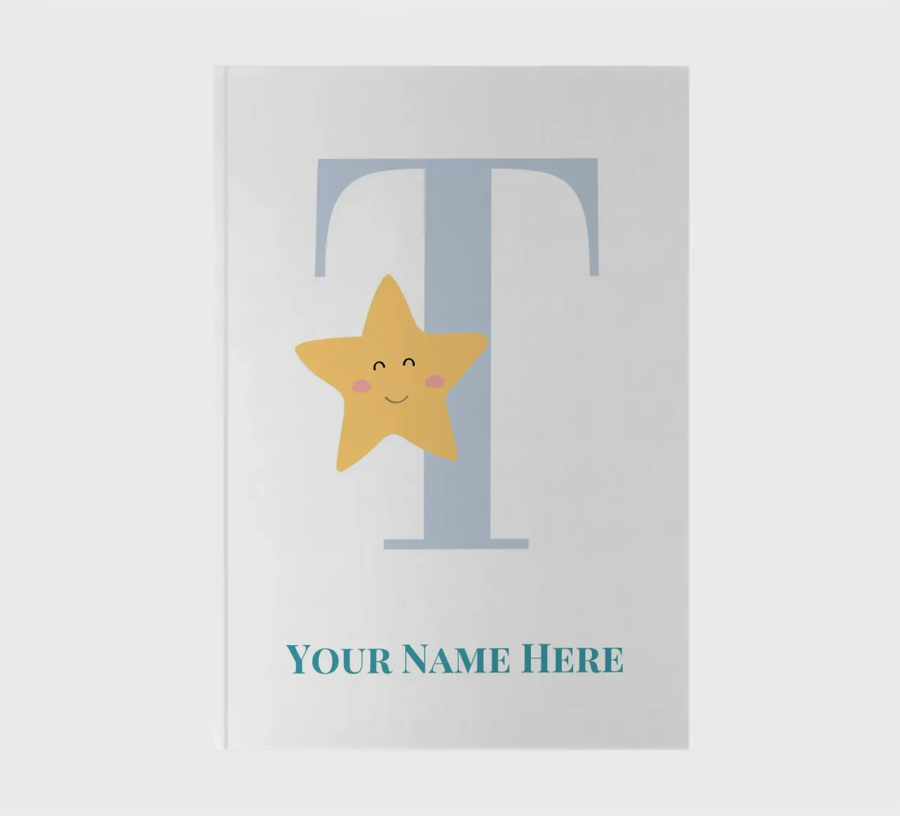 Letter T, Personalized Name Print, Personalized initial notebook by The Custom Letter