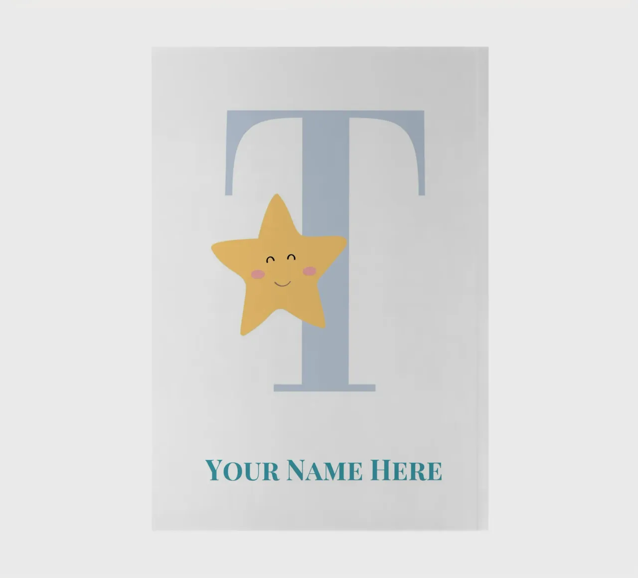 Letter T, Personalized Name Print, Personalized initial notebook by The Custom Letter