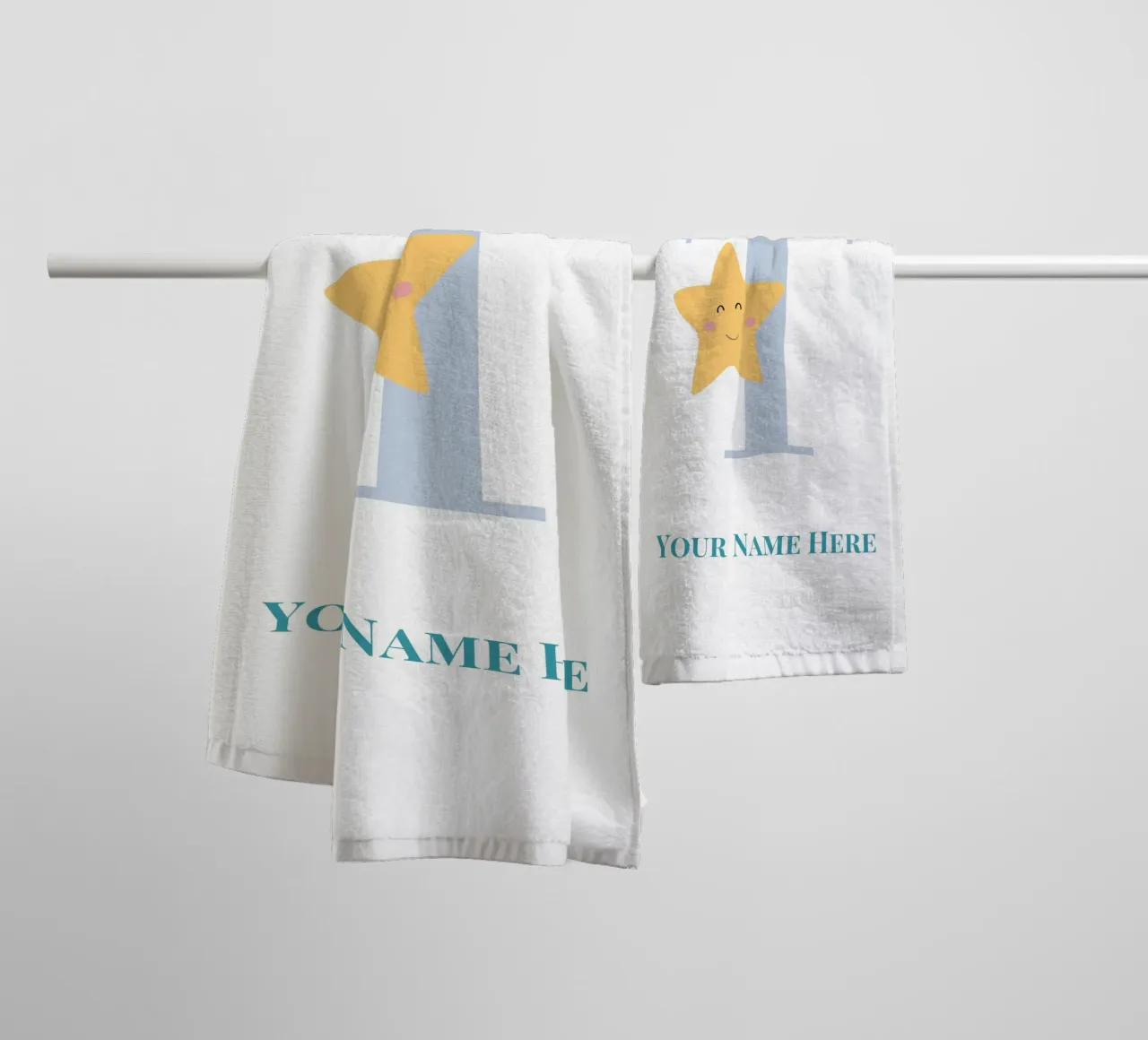 Letter T, Personalized Name Print, Personalized initial towel by The Custom Letter