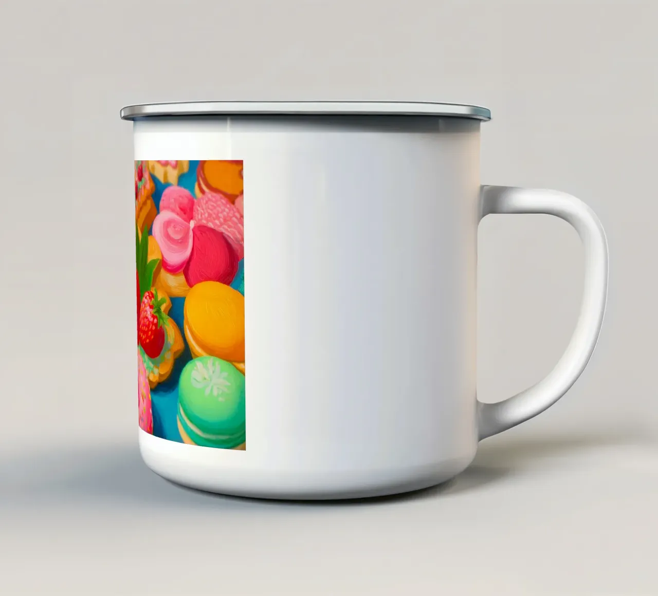 Sogni di pasticceria colorata tazza in smalto da Carina Pop & Pastell