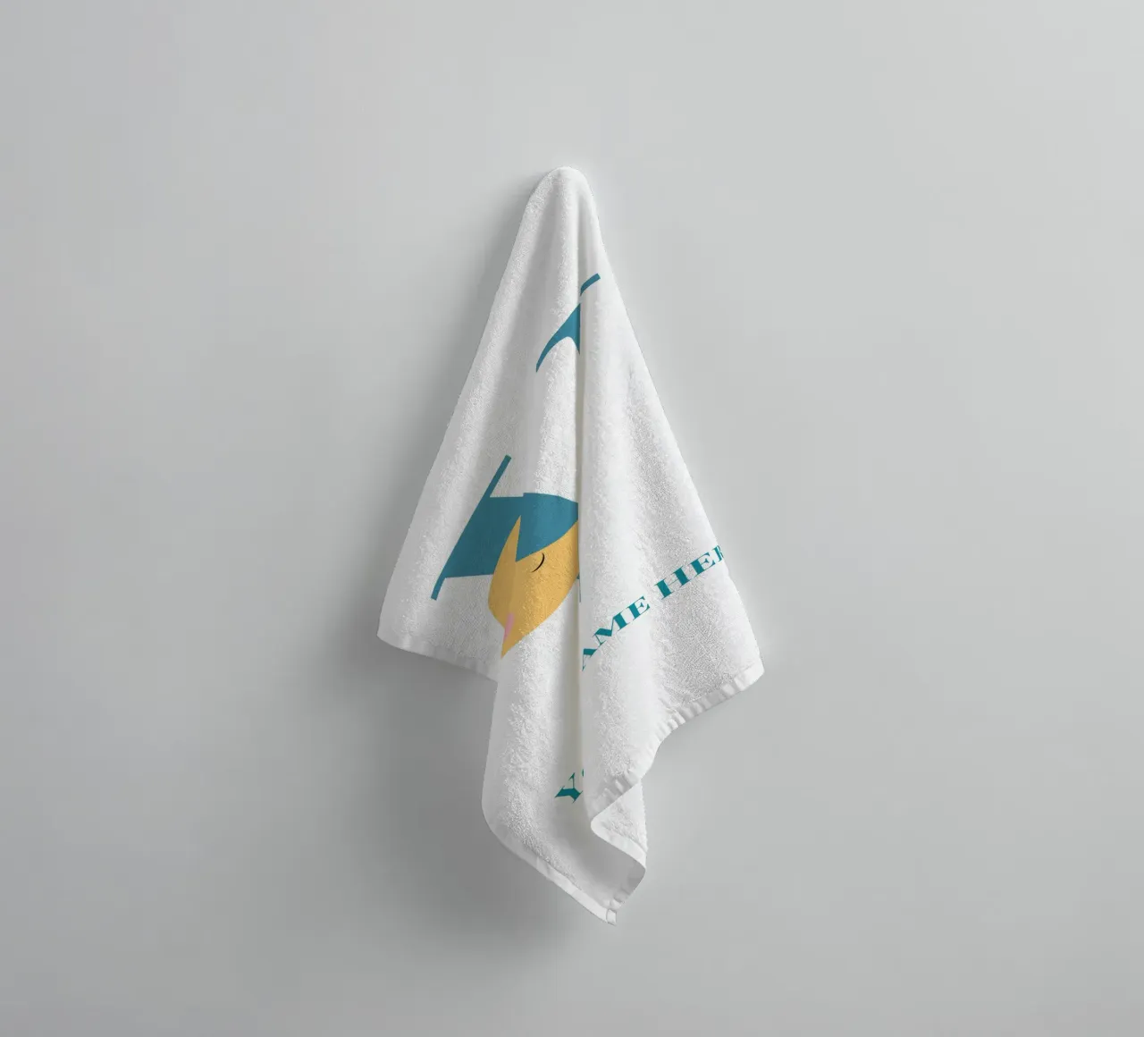 Letter V, Personalized Name Print, Personalized initial towel by The Custom Letter