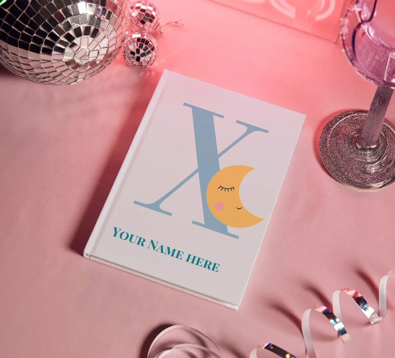 Letter X, Personalized Name Print, Personalized initial notebook by The Custom Letter