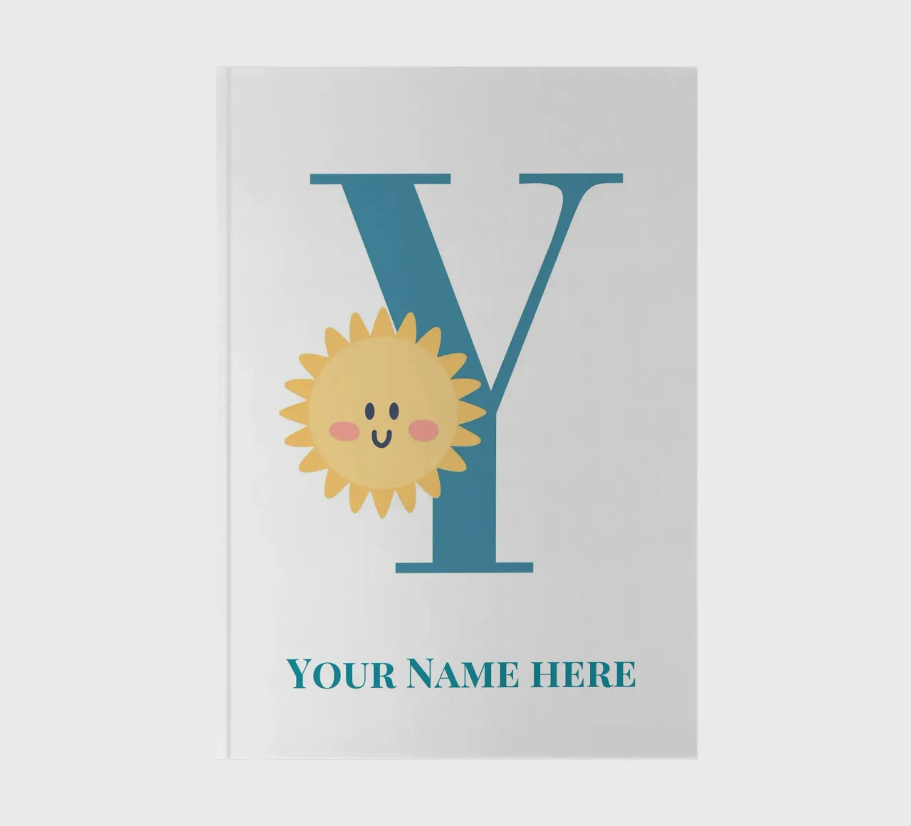 Letter Y, Personalized Name Print, Personalized initial notebook by The Custom Letter