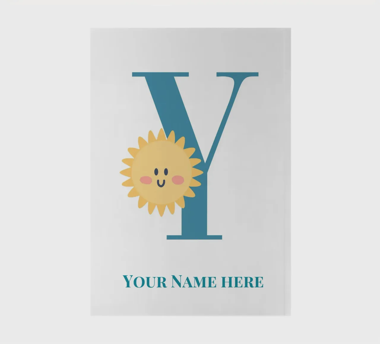 Letter Y, Personalized Name Print, Personalized initial notebook by The Custom Letter