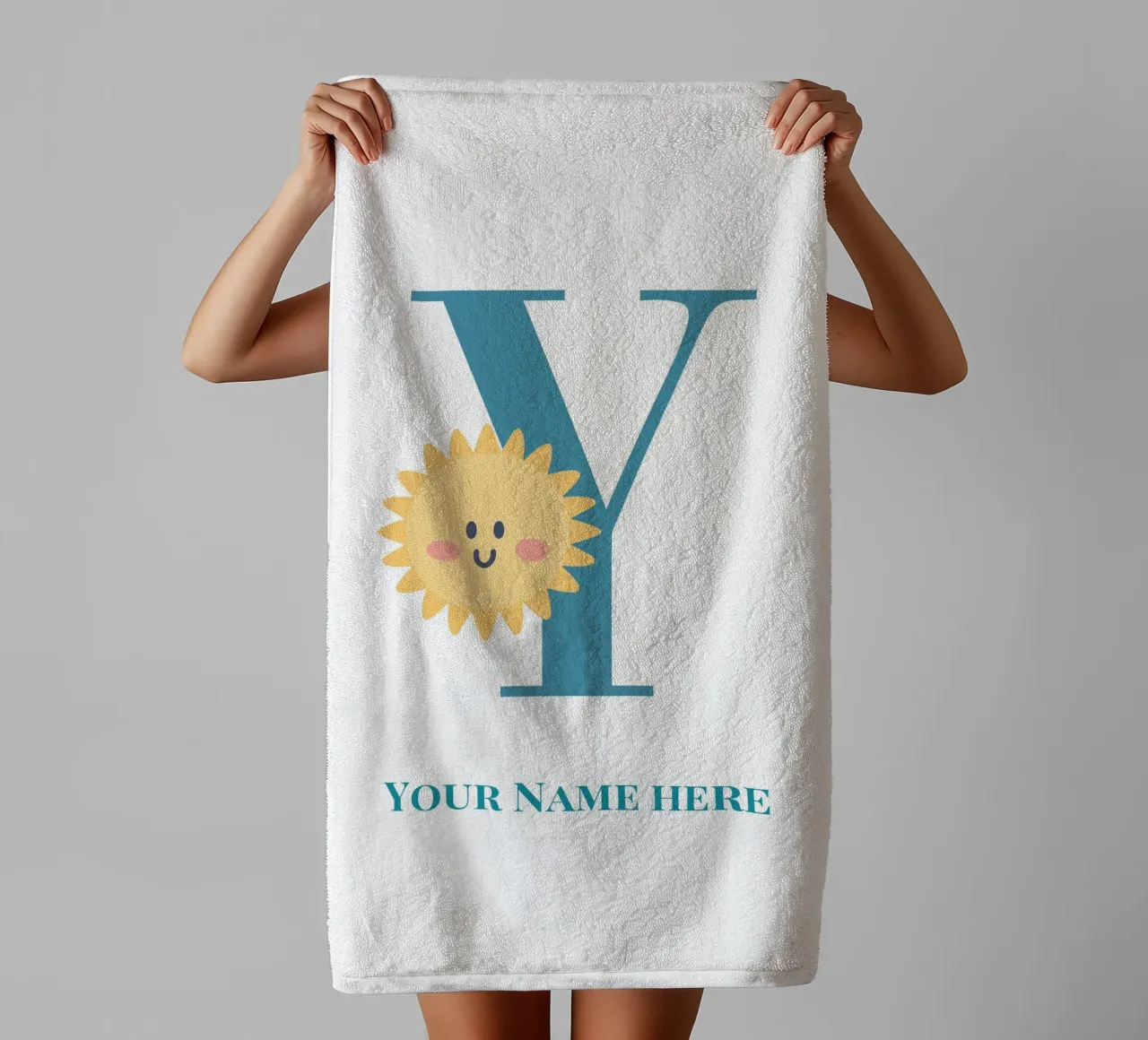 Letter Y, Personalized Name Print, Personalized initial towel by The Custom Letter